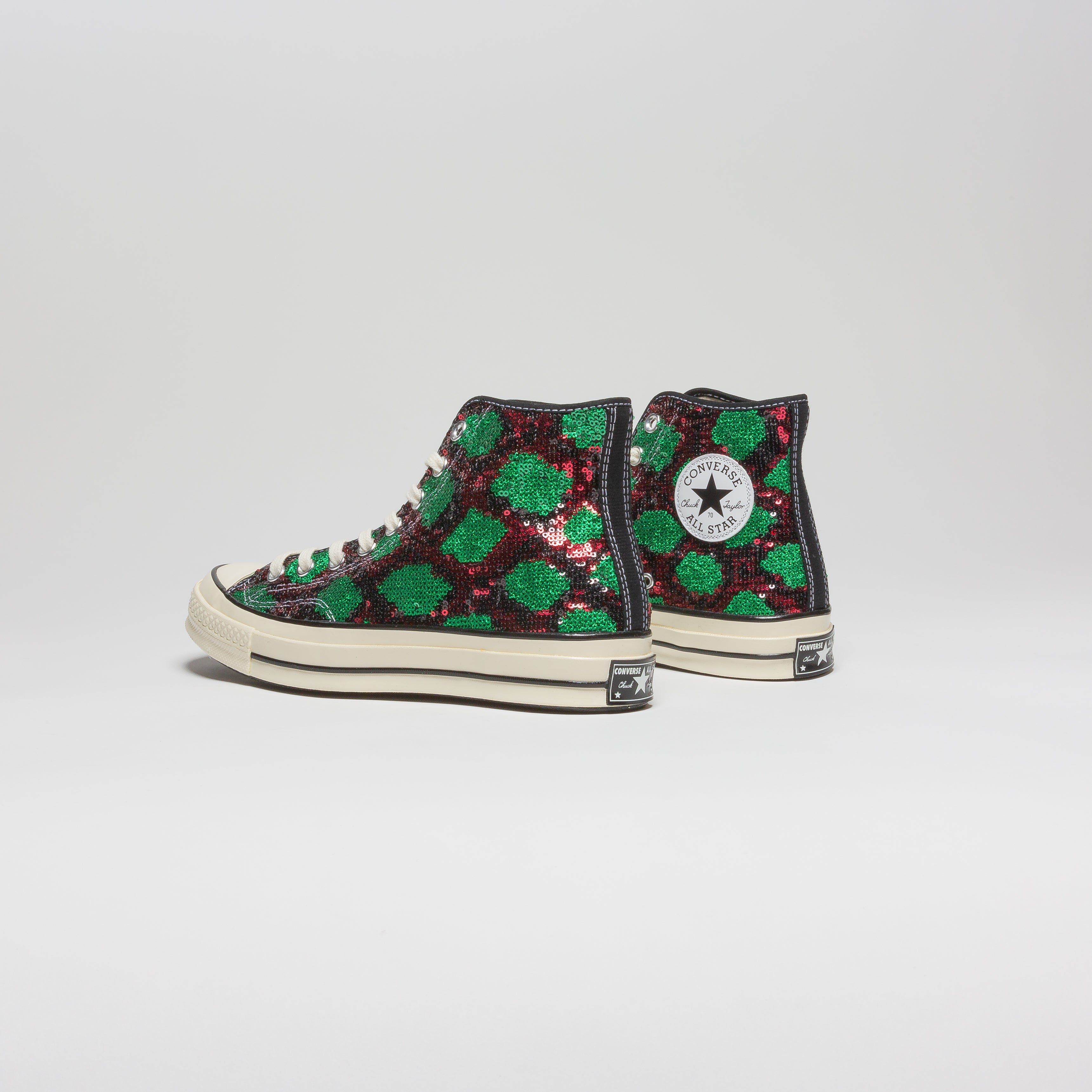 Chuck Taylor All Star Sequin High Top Mens Lifestyle Shoe - Red/Green、mySite、dreamappss