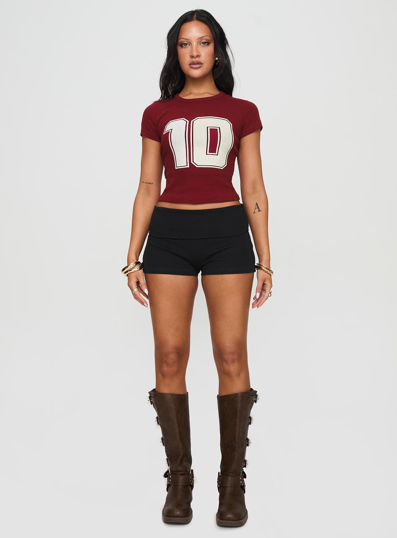 Baseline Rib Tee One Zero Red、mySite、solidvoid