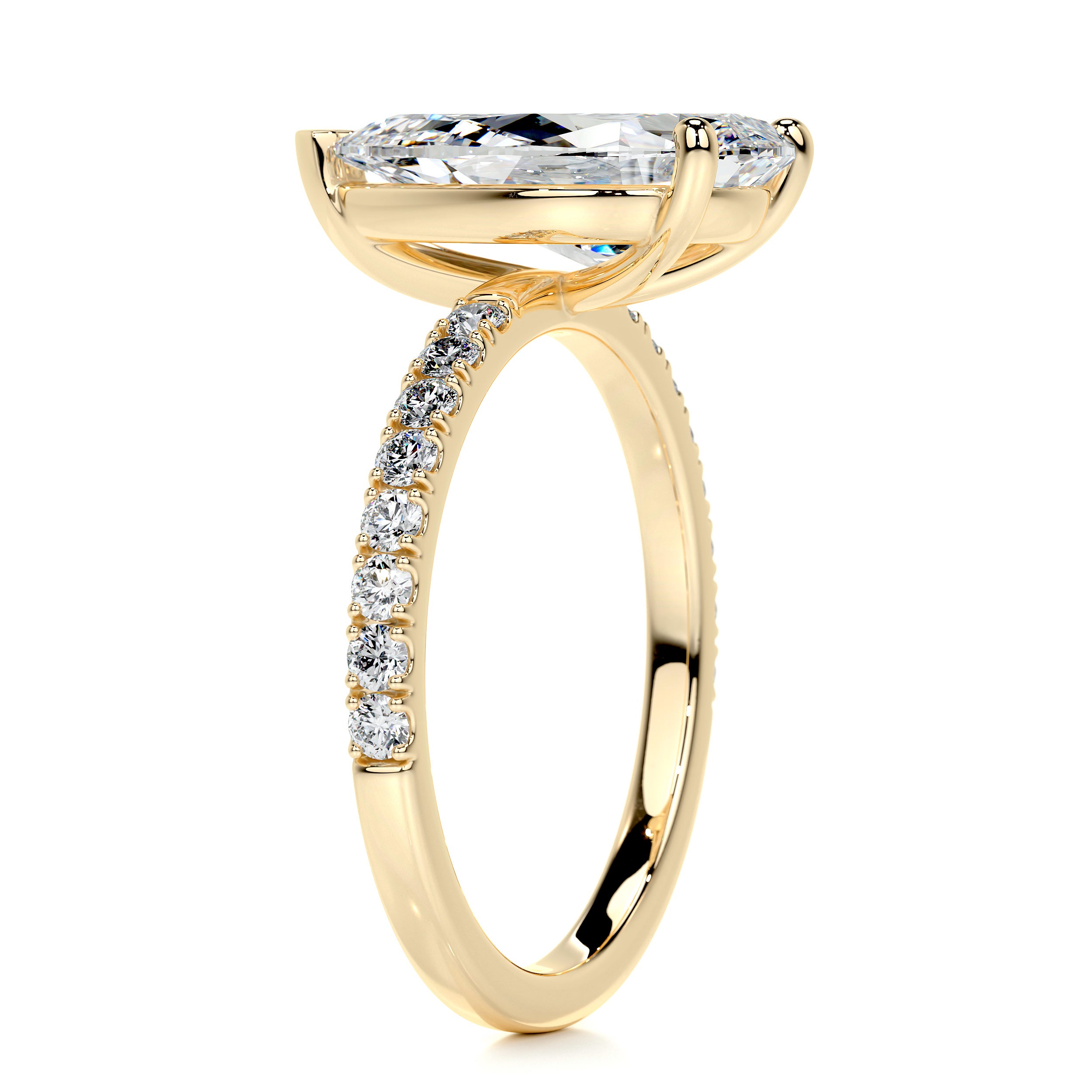 Jenny Diamond Engagement Ring -18K Yellow Gold、mySite、hinf8tx79