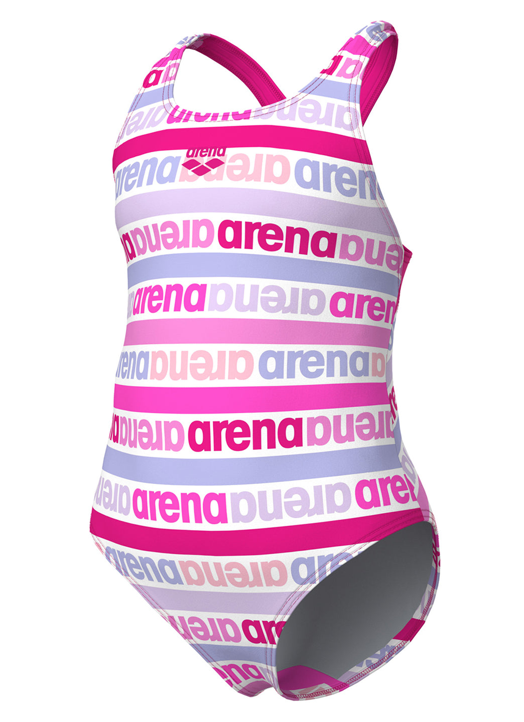 Arena Girls' Logo Friends Pro Back One Piece Swimsuit (Toddler, Little Kid)、mySite、noshort