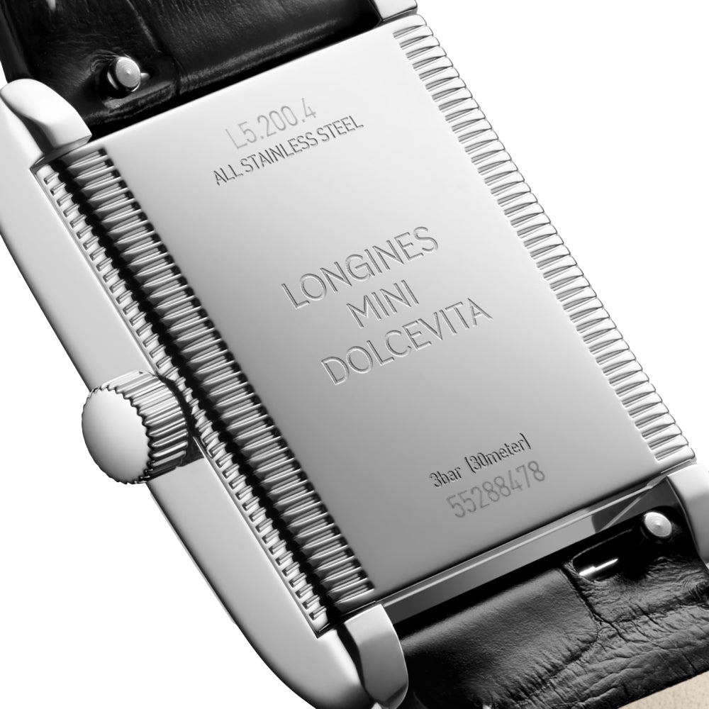  Mini Dolcevita 29mm - Silver Fliniqué Dial on Leather Strap