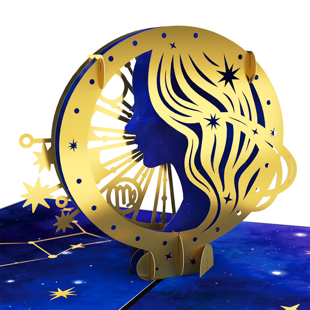 Virgo Zodiac Birthday Pop-Up Card、mySite、solidvoid