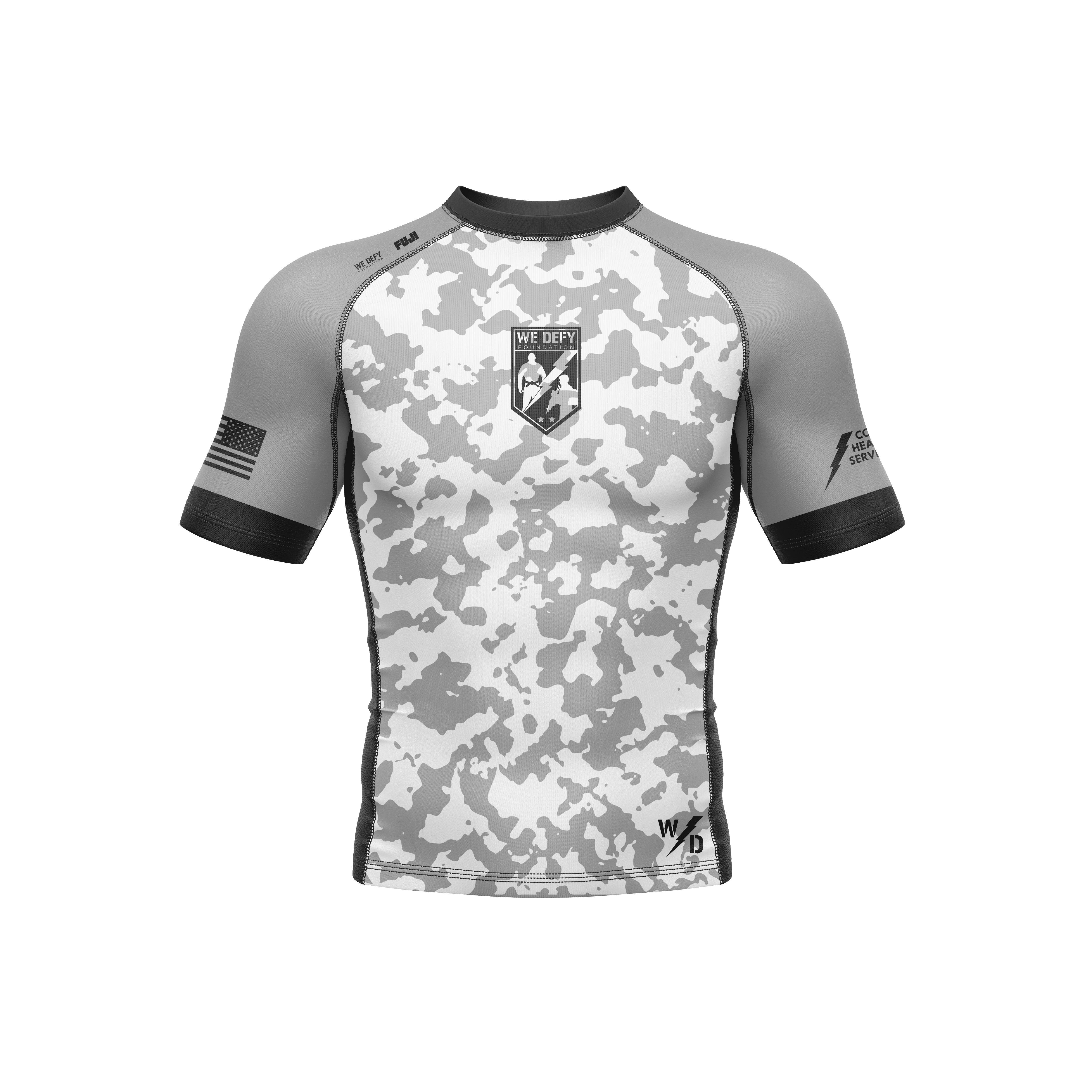 We Defy Short Sleeve Rashguard Camo、mySite、gigharbornorthrealestate