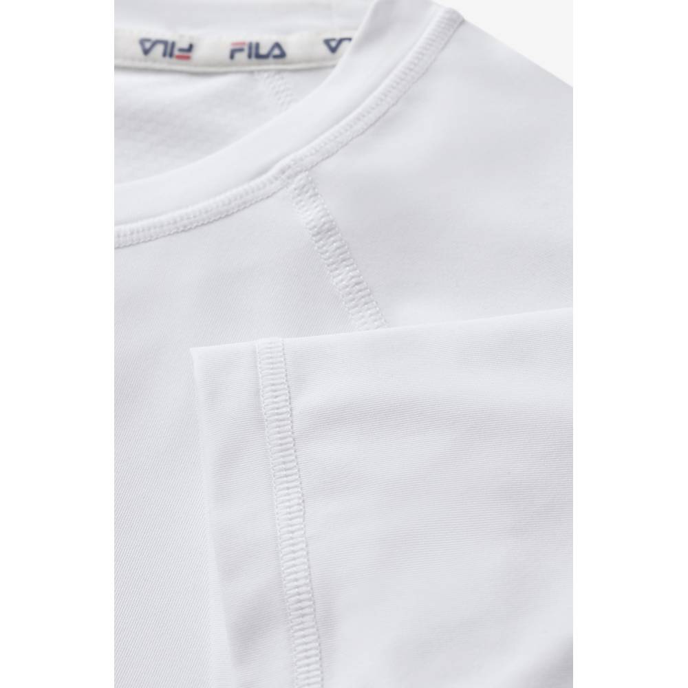 Fila Women's Essentials Short Sleeves Mesh Back Top (White)