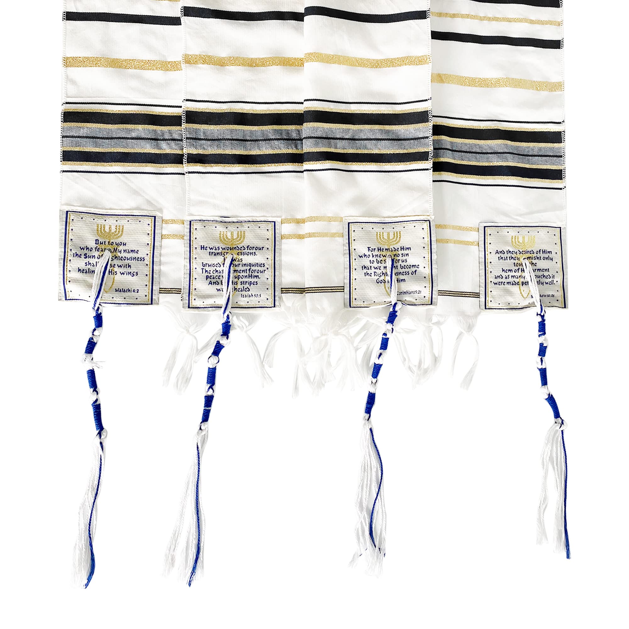 Holy Land Market Messianic Christian Shawl/Tallit - The Messiah Tallit - Medium Size (72 x 32 Inches)、mySite、topwebapps