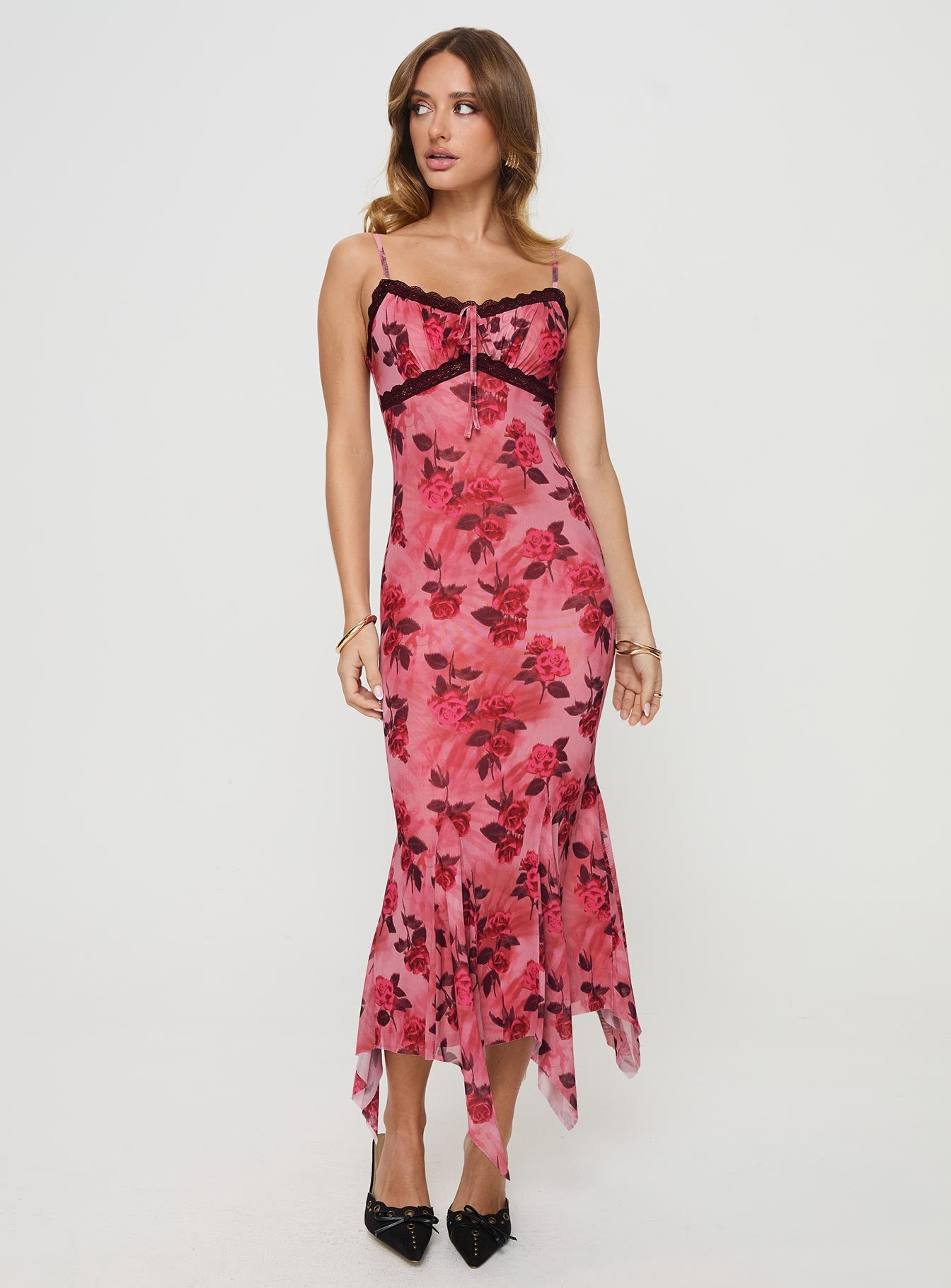 Eirini Maxi Dress Pink Floral、mySite、solidvoid