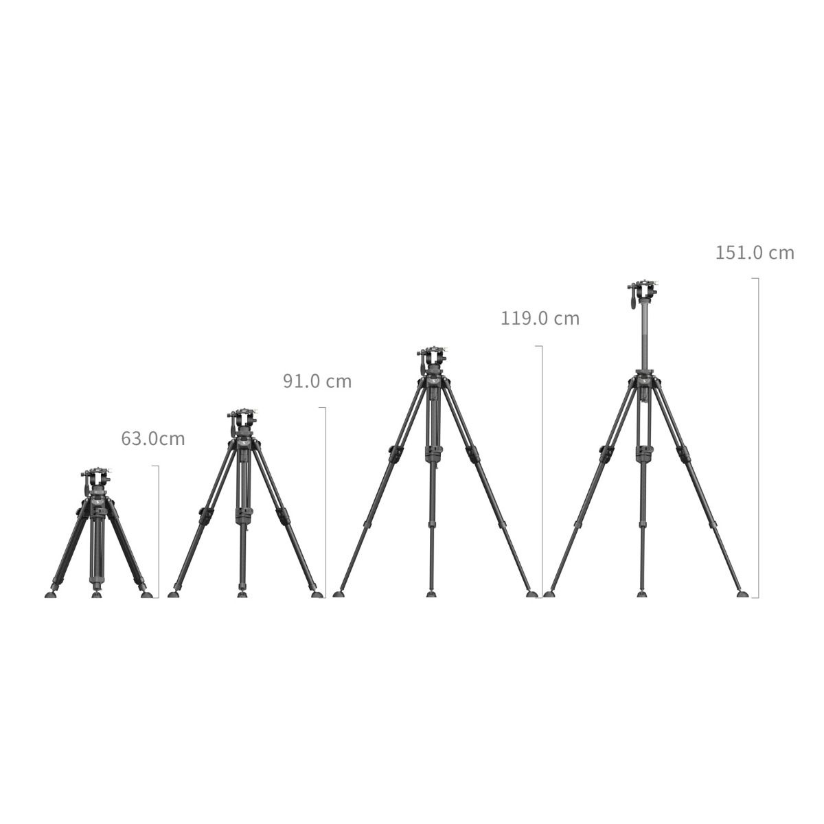 SmallRig Lightweight Video Carbon Fiber Tripod Kit AD-50 Pro 4420、mySite、camillekostekn