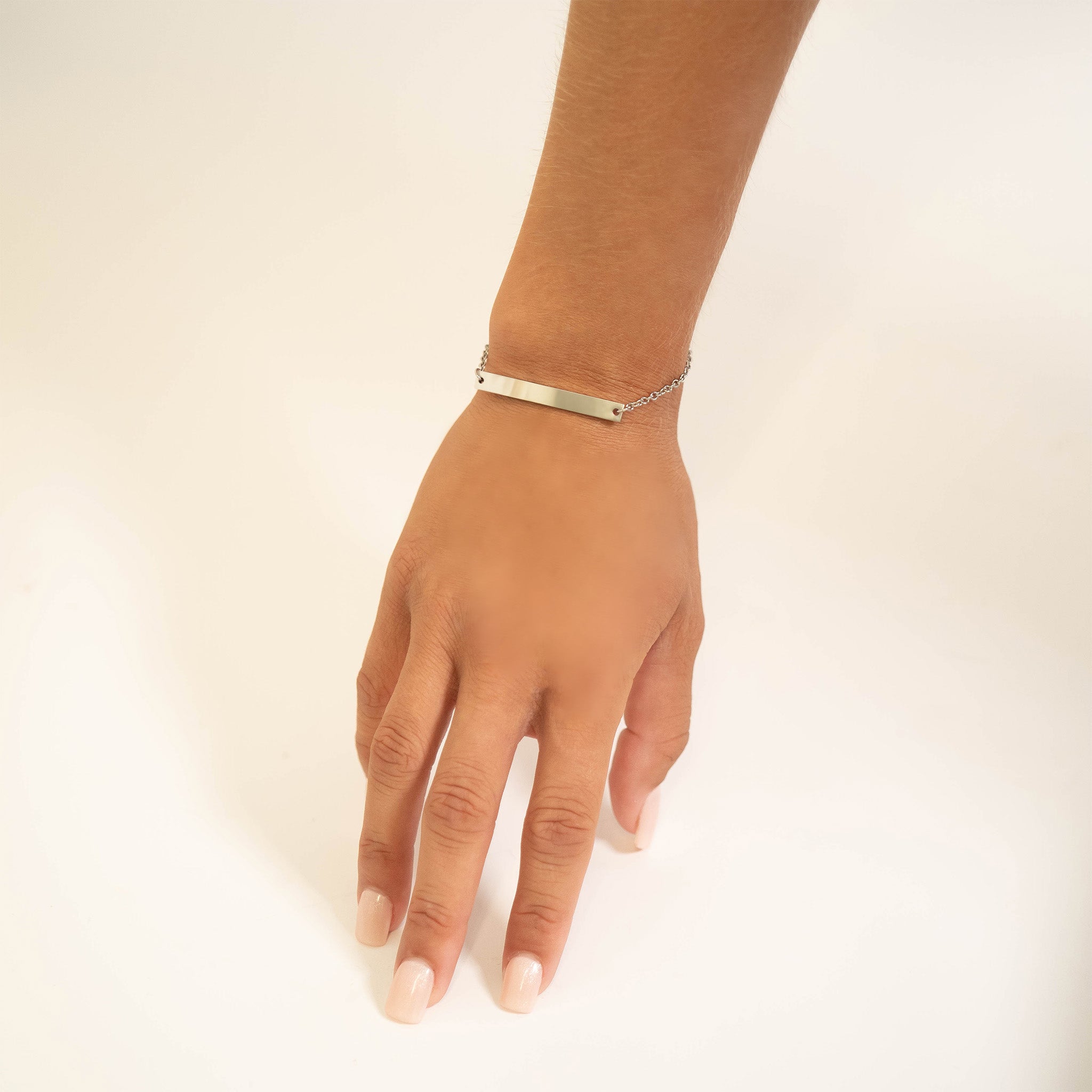 18K Gold PVD Stainless Steel Blank Curved Bar Bracelet/Anklet / BRJ9030、mySite、dreamappss