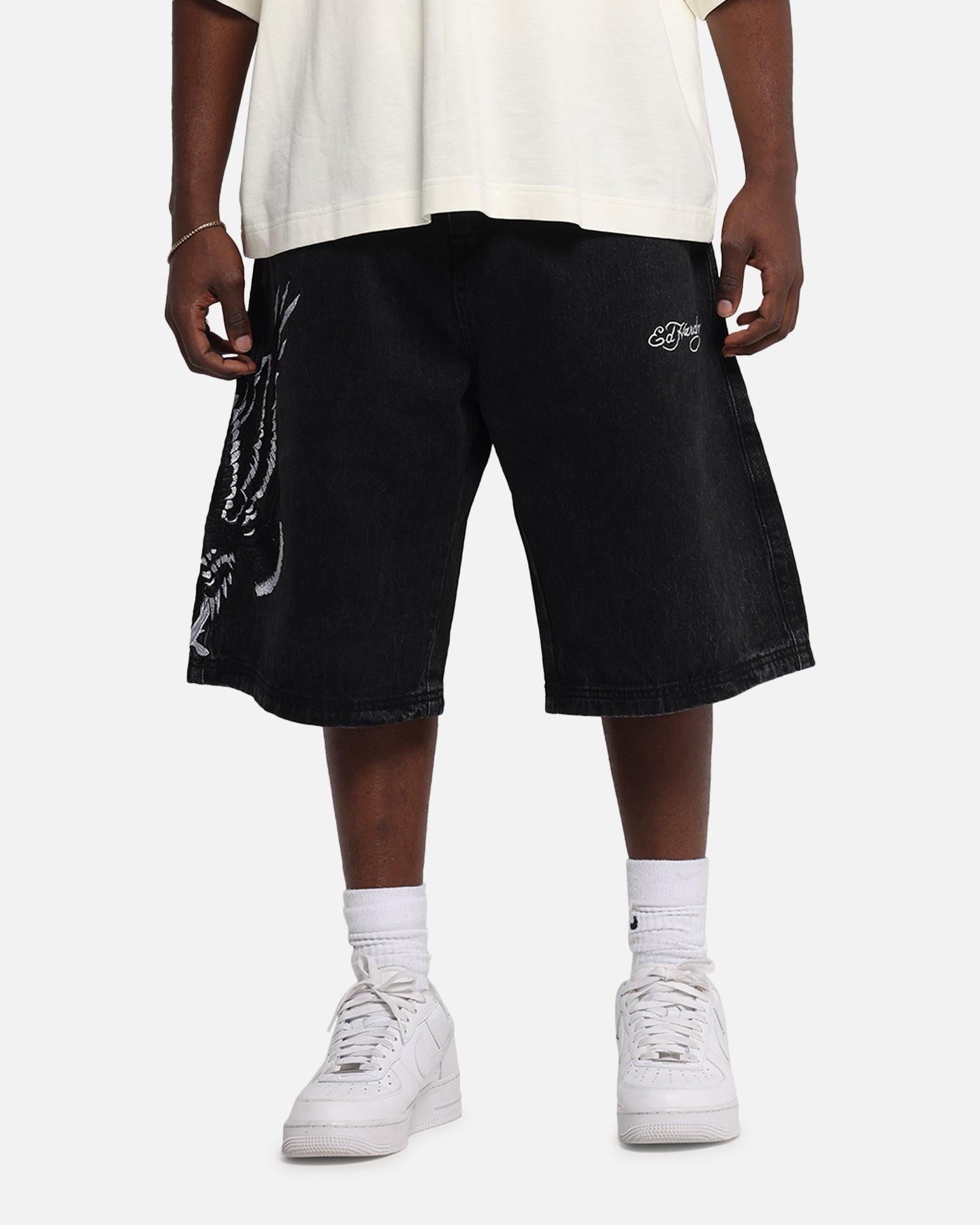 Ed Hardy Eagle Jorts Washed Black、mySite、zt4zffjzw