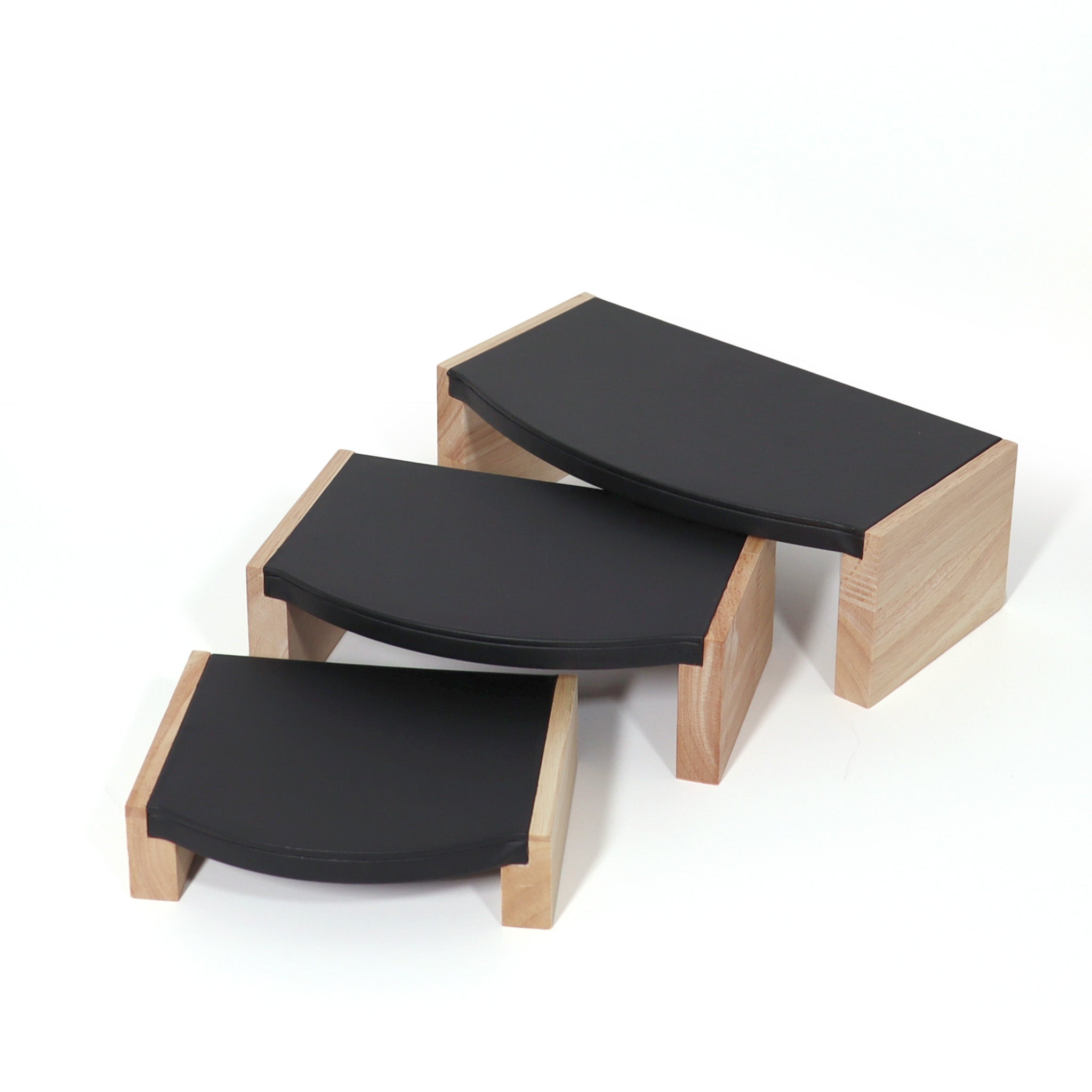 Natural Wood & Leather 3 Tier Jewelry Display / DSP0028、mySite、dreamappss