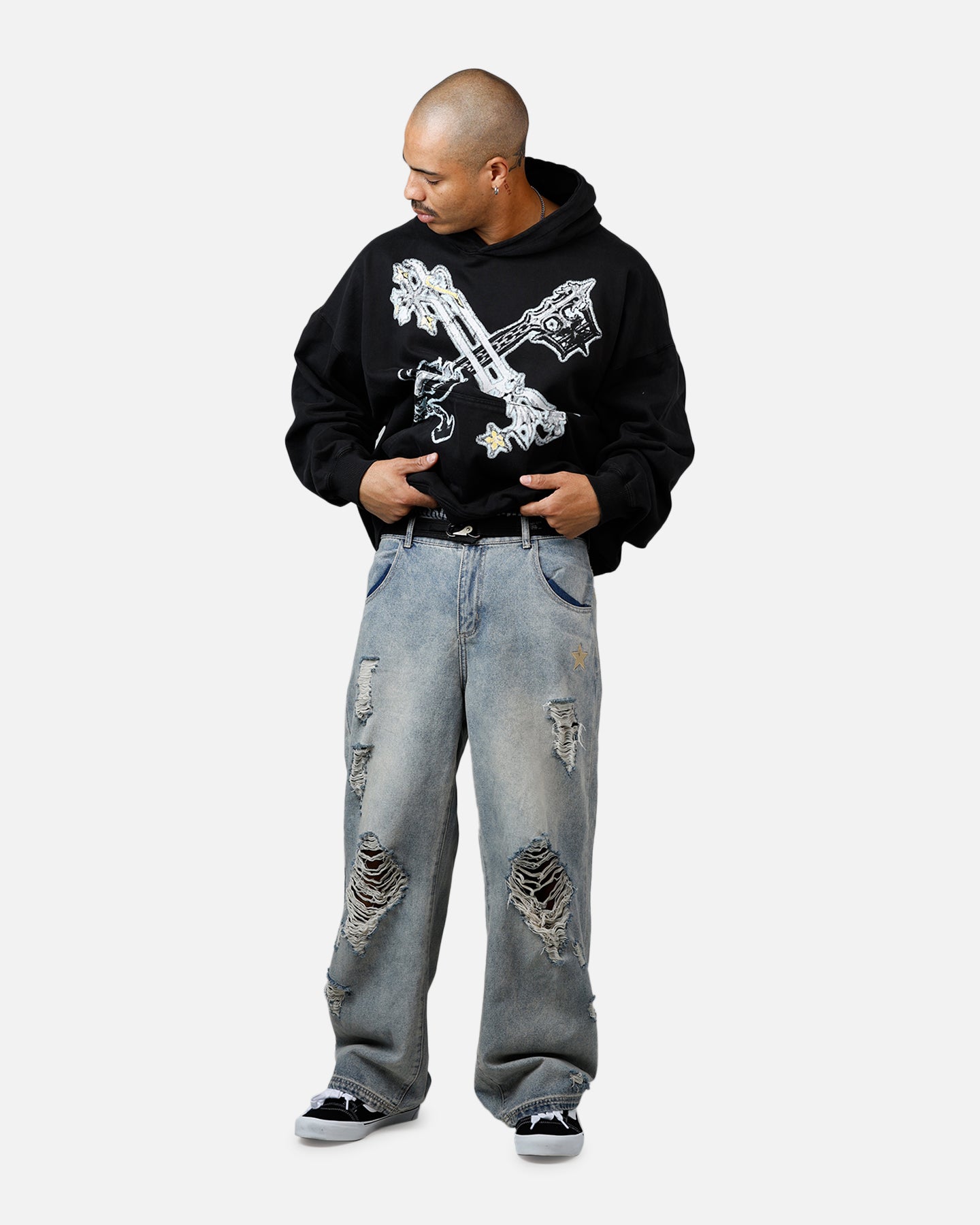 Goat Crew Disney Kingdom Hearts Roxas Premium Hoodie Black、mySite、zt4zffjzw