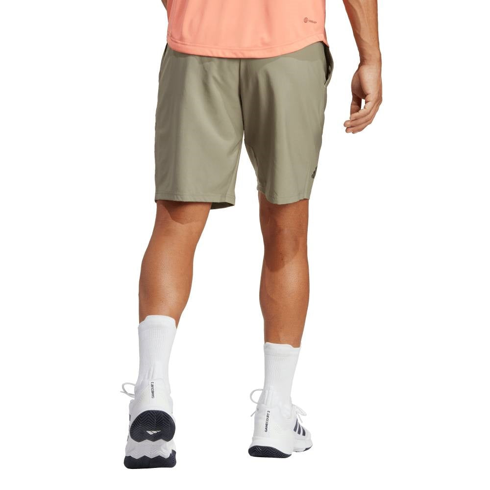 adidas Men's 3 Stripe Club Short 7-Inch (Khaki)