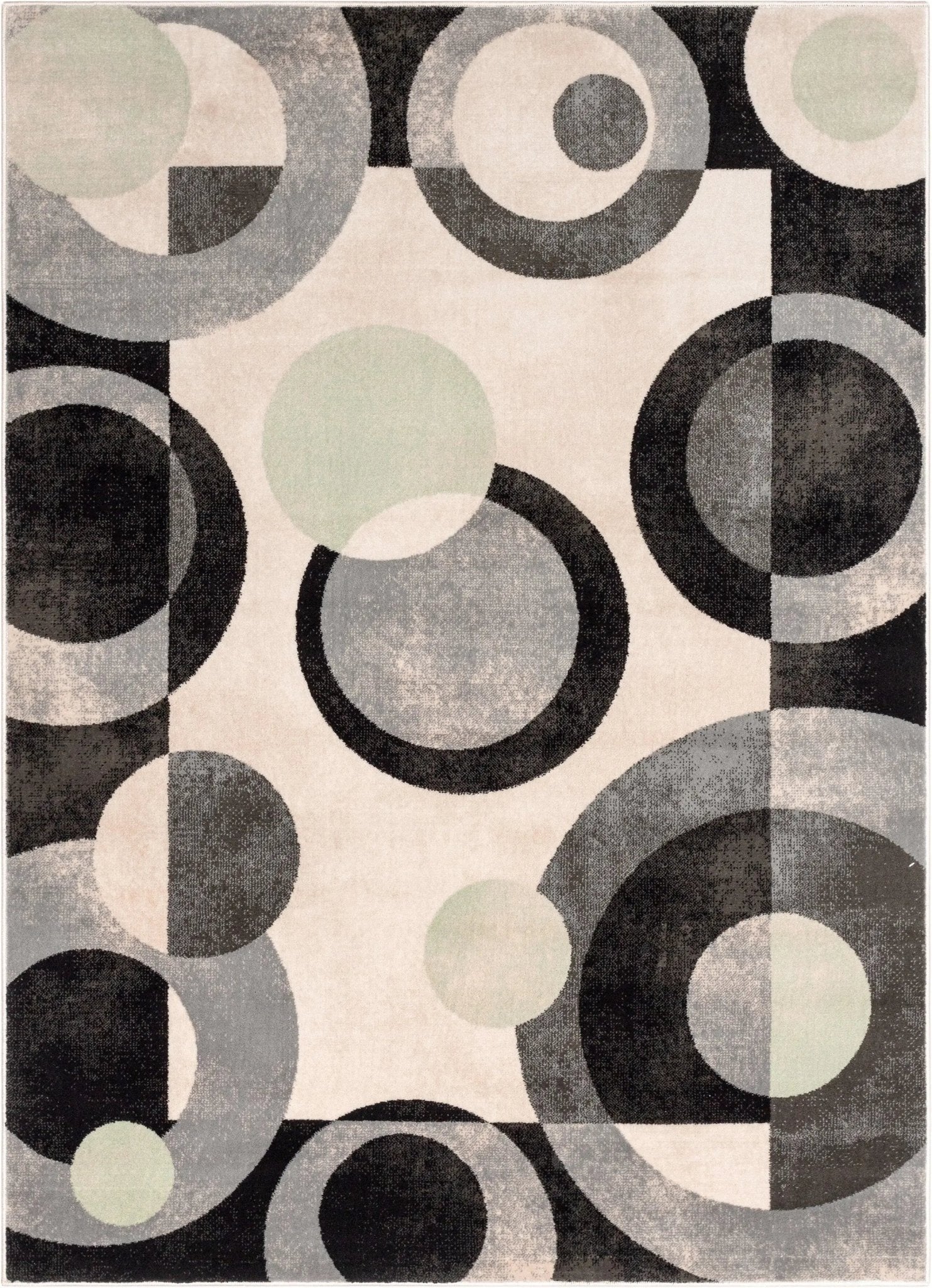 Avi Modern Geometric Grey Green Rug、mySite、gigharbornorthrealestate