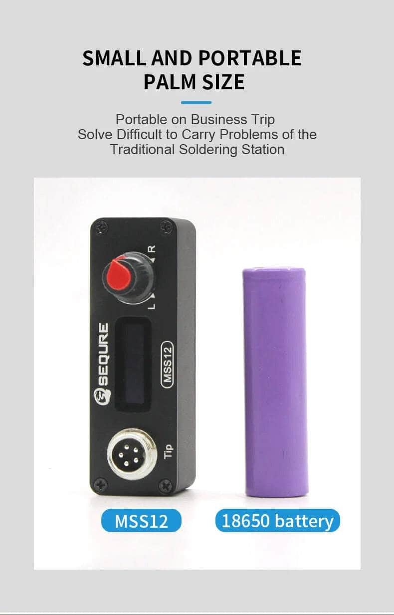 Sequre MSS12 Mini OLED Soldering Station w/ T12-BC2 Tip