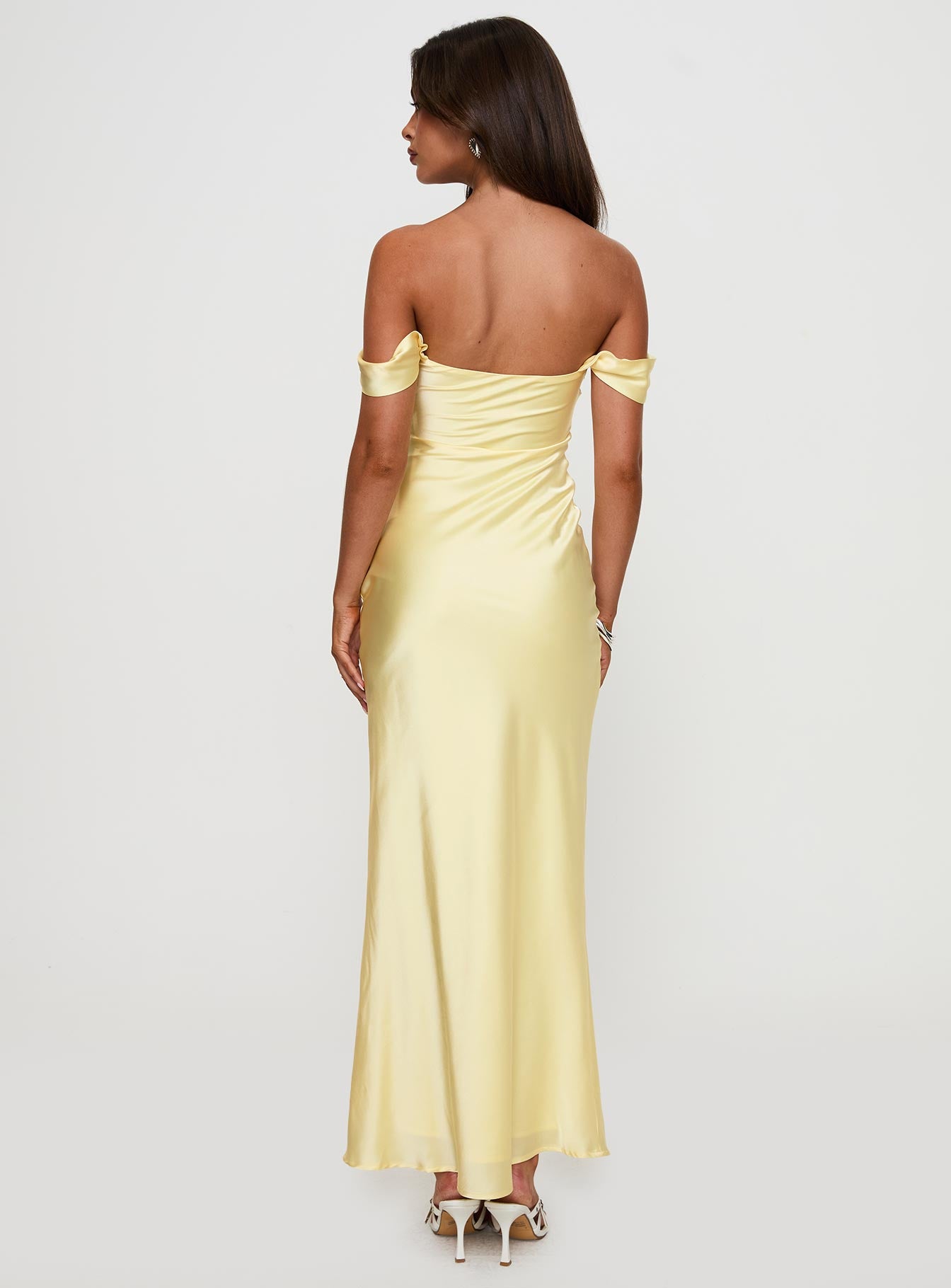Azura Off The Shoulder Maxi Dress Yellow、mySite、solidvoid