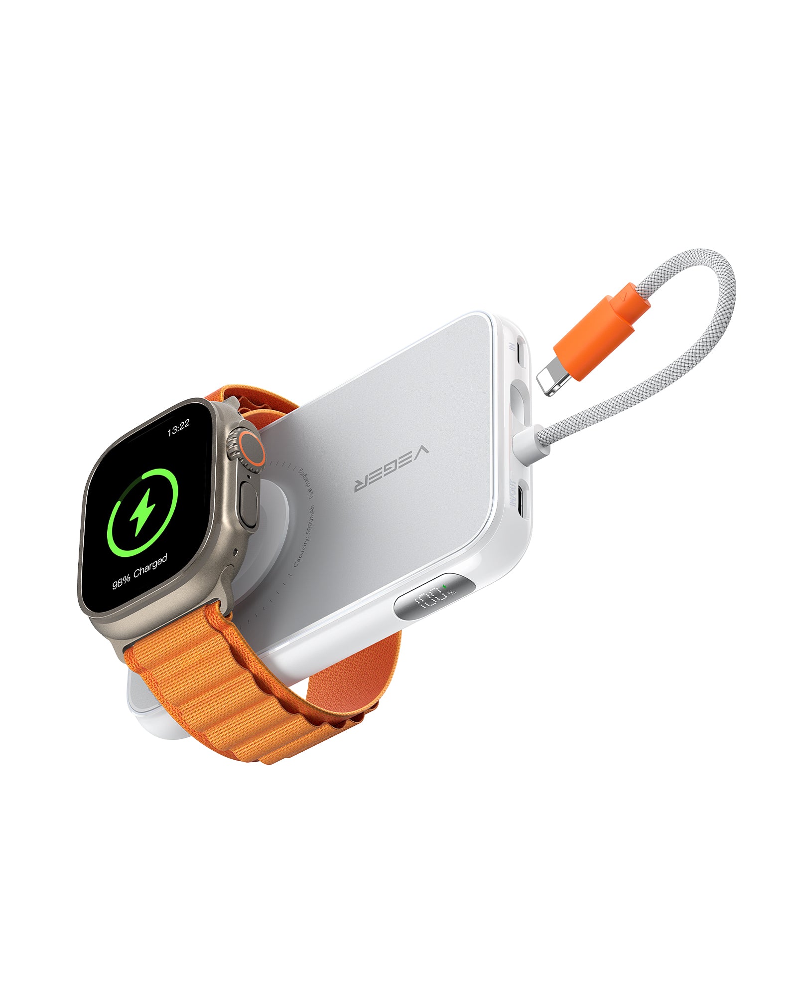 5,000mAh Portable Charger for iPhone with Built in Cable、mySite、fannypackpong