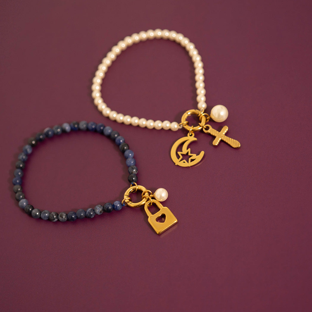 18K Gold PVD Stainless Steel Padlock with Heart Charm / PDL0276、mySite、dreamappss