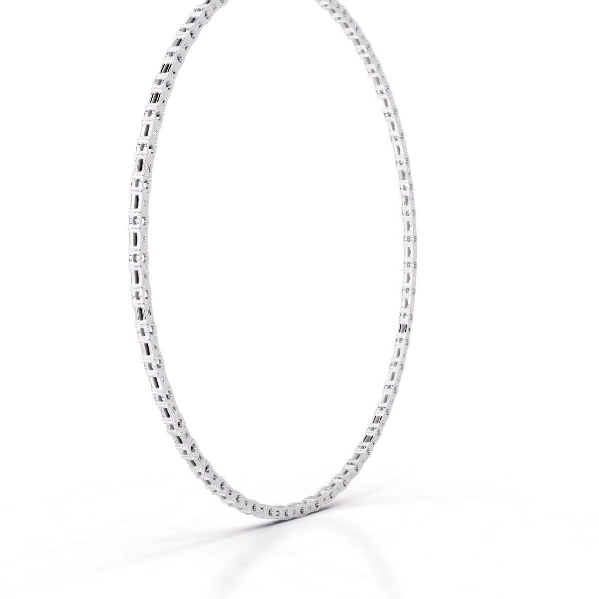 Isadora Lab Grown Diamond Tennis Collier (15 Carat) -18K White Gold、mySite、hinf8tx79