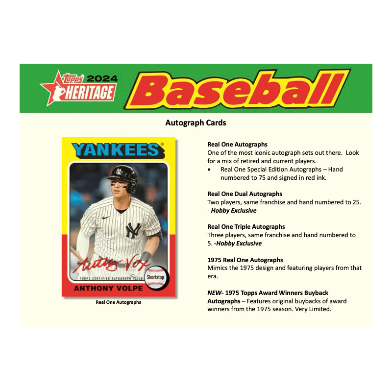 2024 Topps Heritage Baseball Hobby 12 Box Case、mySite、waistdrama