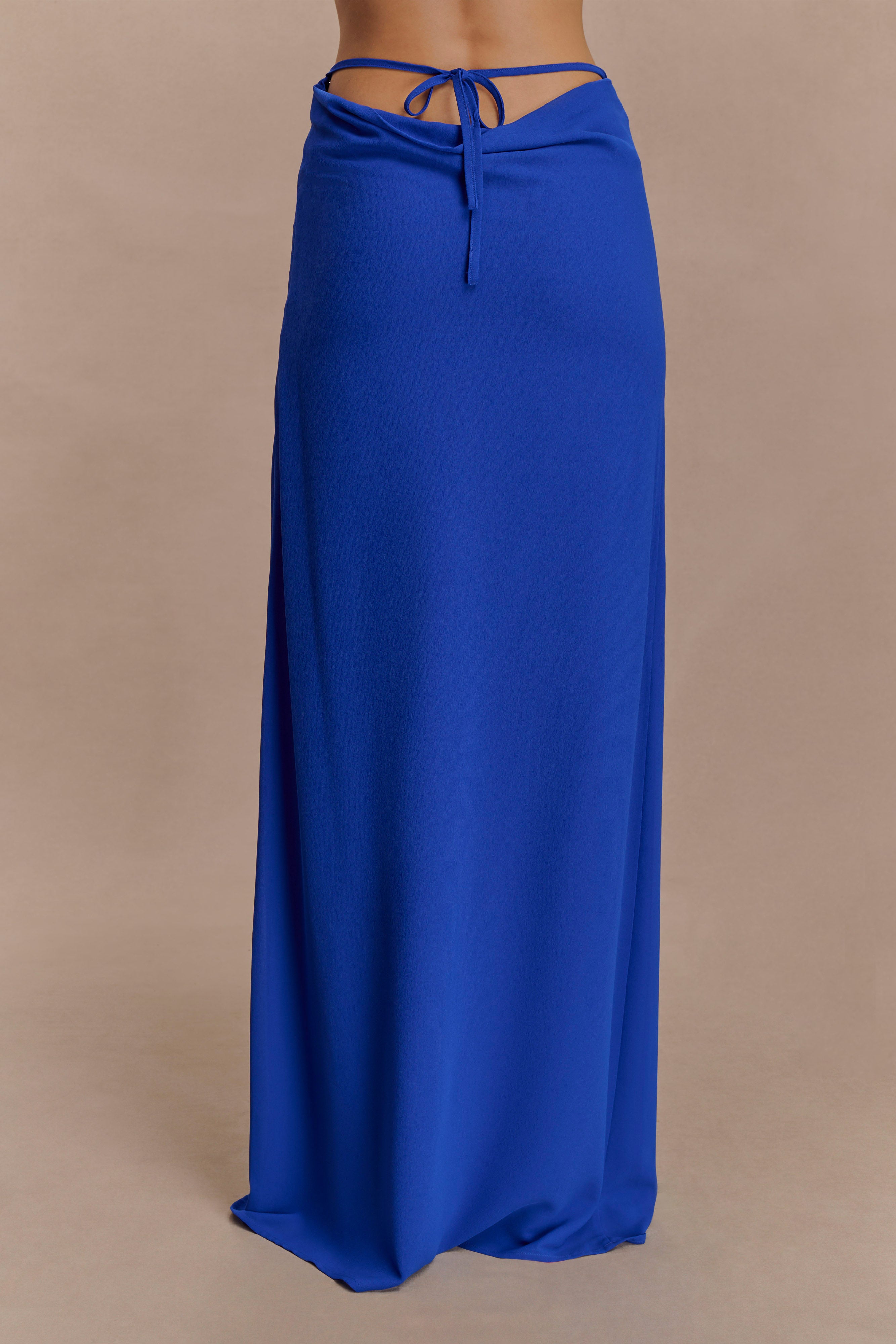 Katalina Chiffon Maxi Skirt - Cobalt Blue、mySite、solidvoid