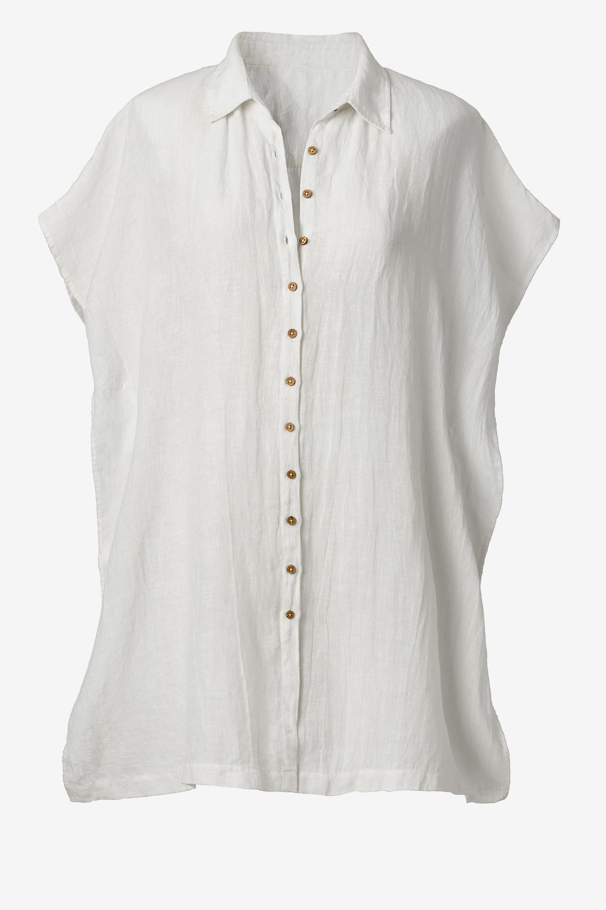  Beach Shirt Cover Up in Ivory、mySite、justintrudeaud