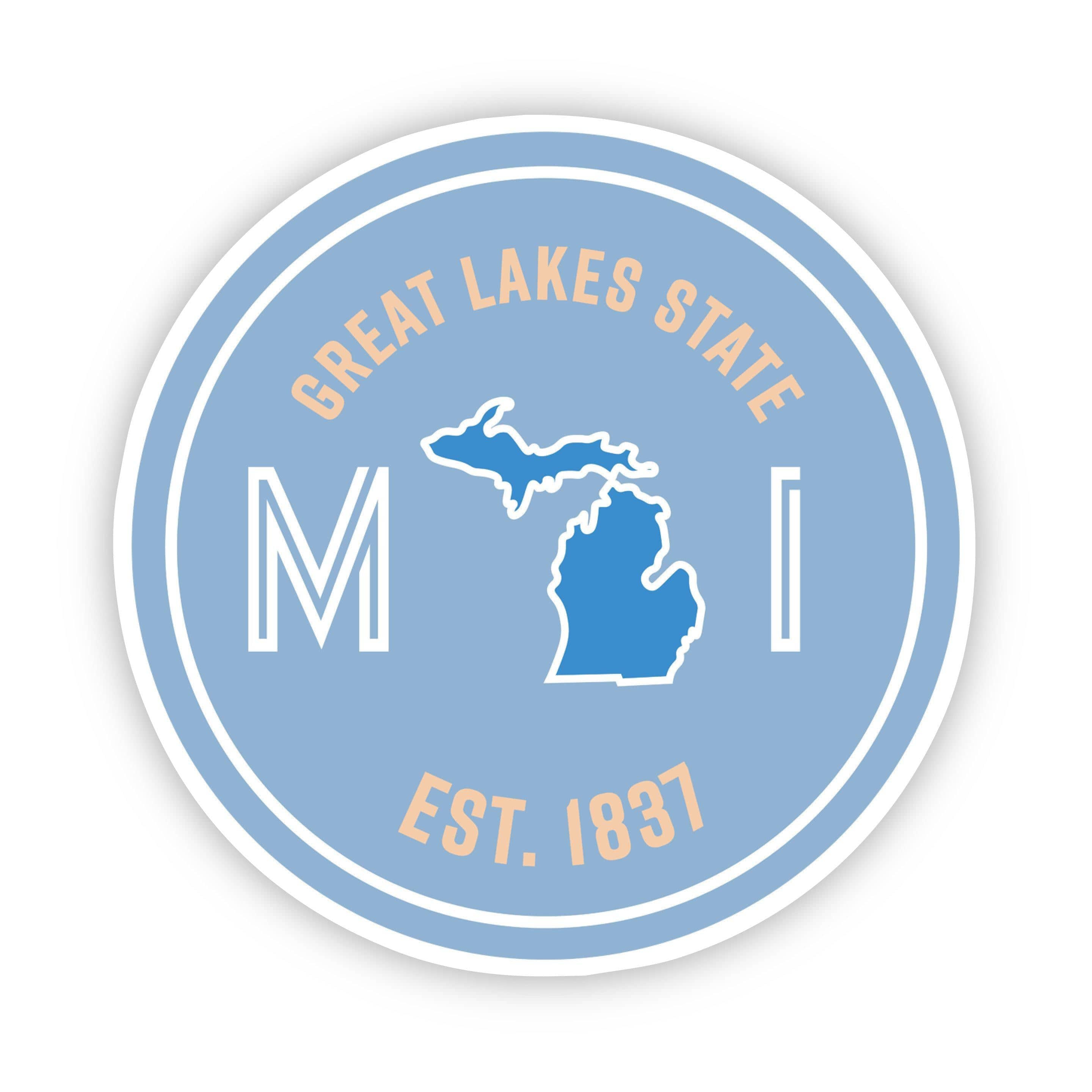  Great Lakes State Michigan Sticker、mySite、elrpsem3k