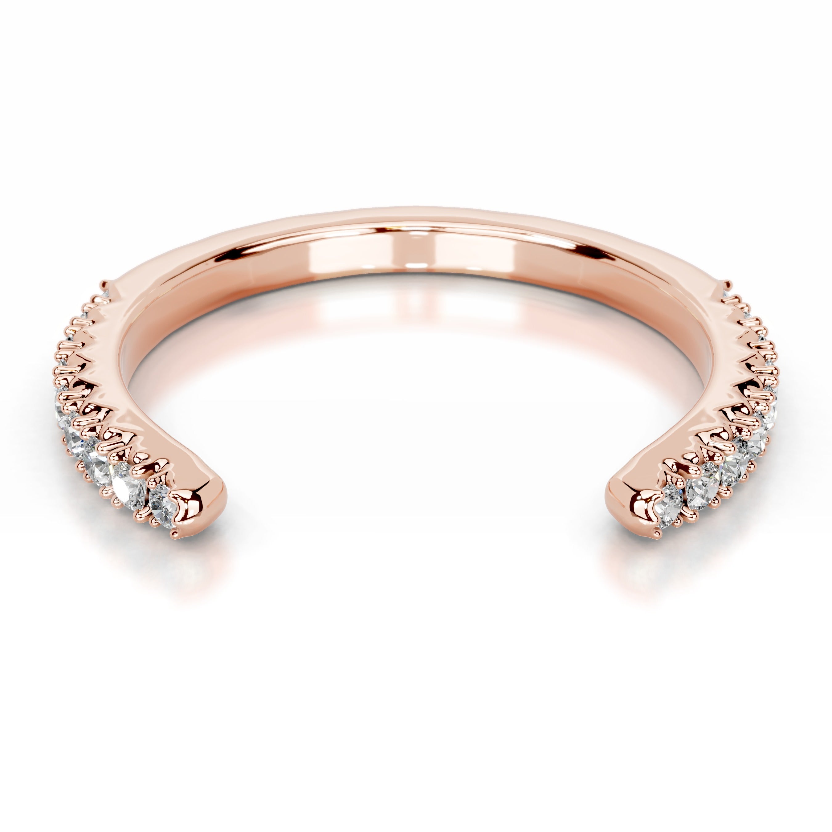 Himari Lab Grown Diamond Wedding band - 14K Rose Gold、mySite、hinf8tx79
