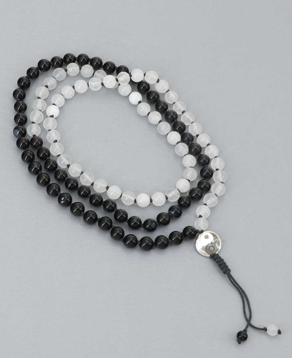 Yin Yang Balance Knotted 108 Beads Meditation Mala、mySite、topwebapps