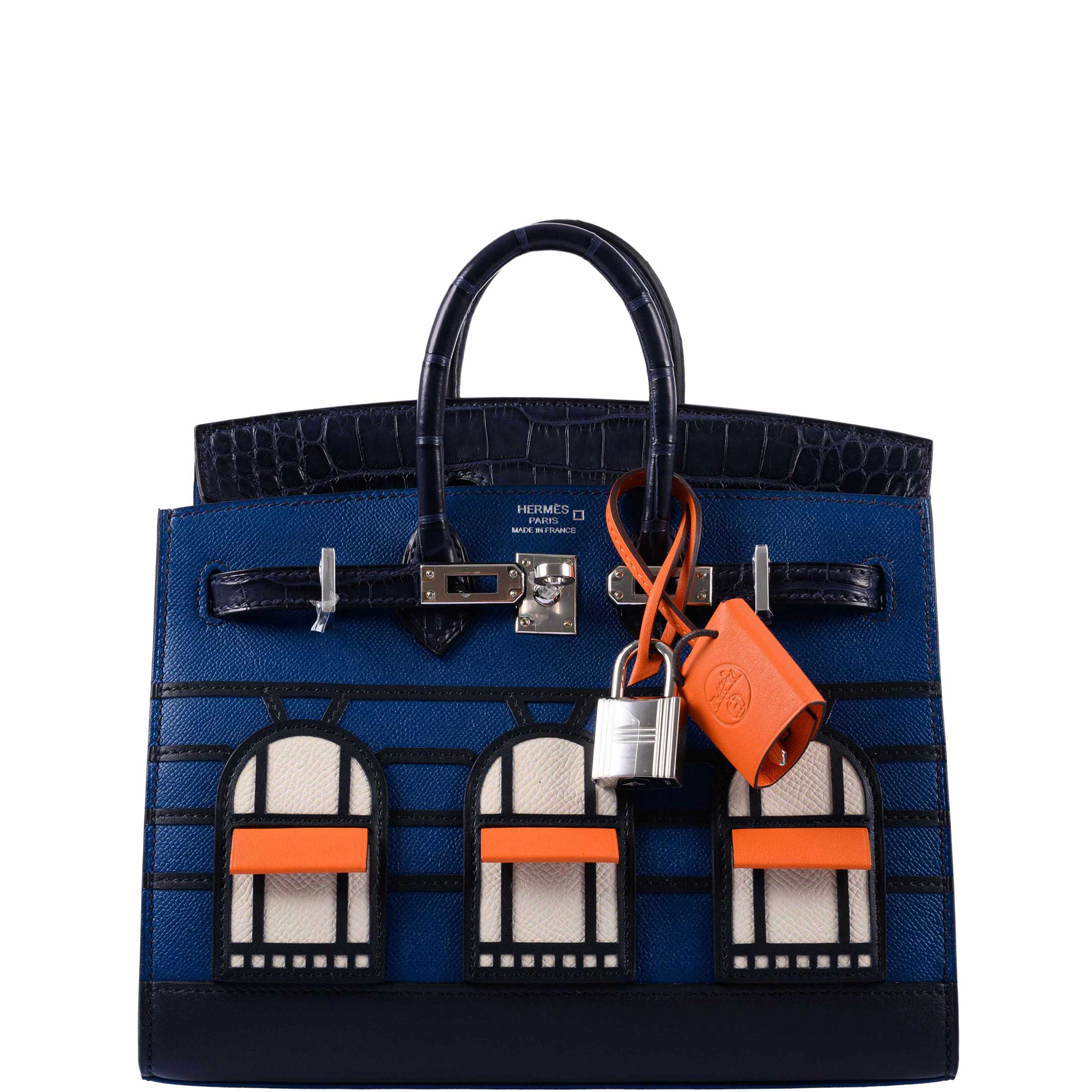 Hermès Birkin 20 Sellier Faubourg Blue Madame, Crocodile, Epsom, Sombrero & Swift Palladium Hardware、mySite、garminoutage.com