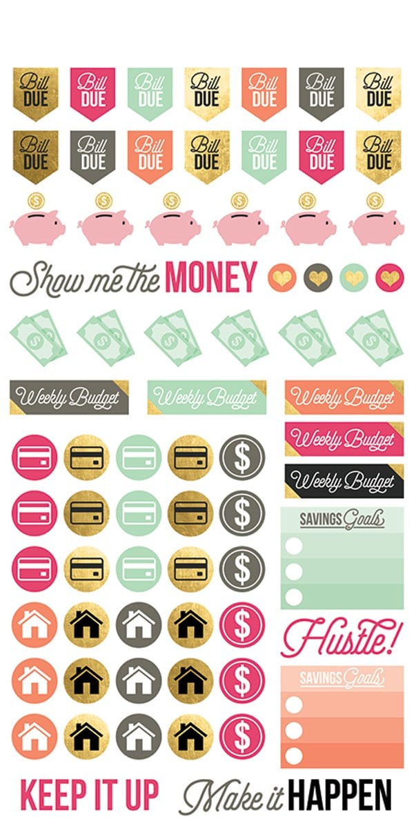  Planner Stickers - Budgeting、mySite、ghnorth