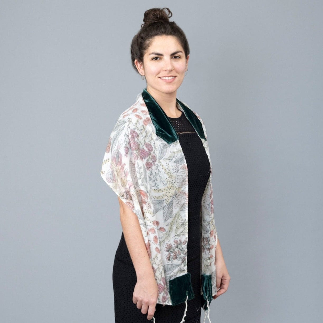 Watercolor Pomegranates on Silk Habotai Tallit、mySite、topwebapps