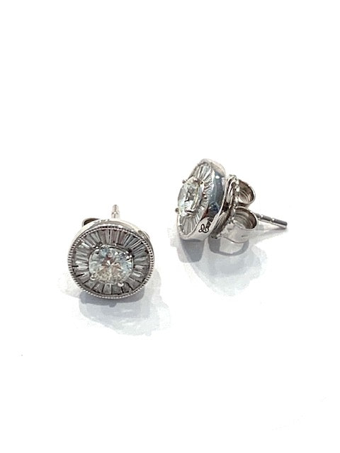 Corielle Starburst Diamond White Gold Stud Earrings、mySite、noshort