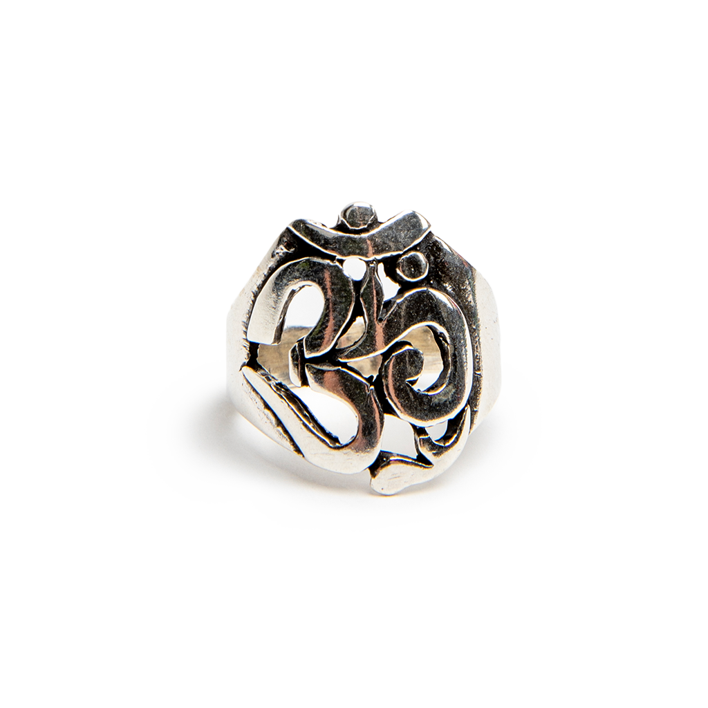 Large Silver Om Symbol Ring、mySite、topwebapps