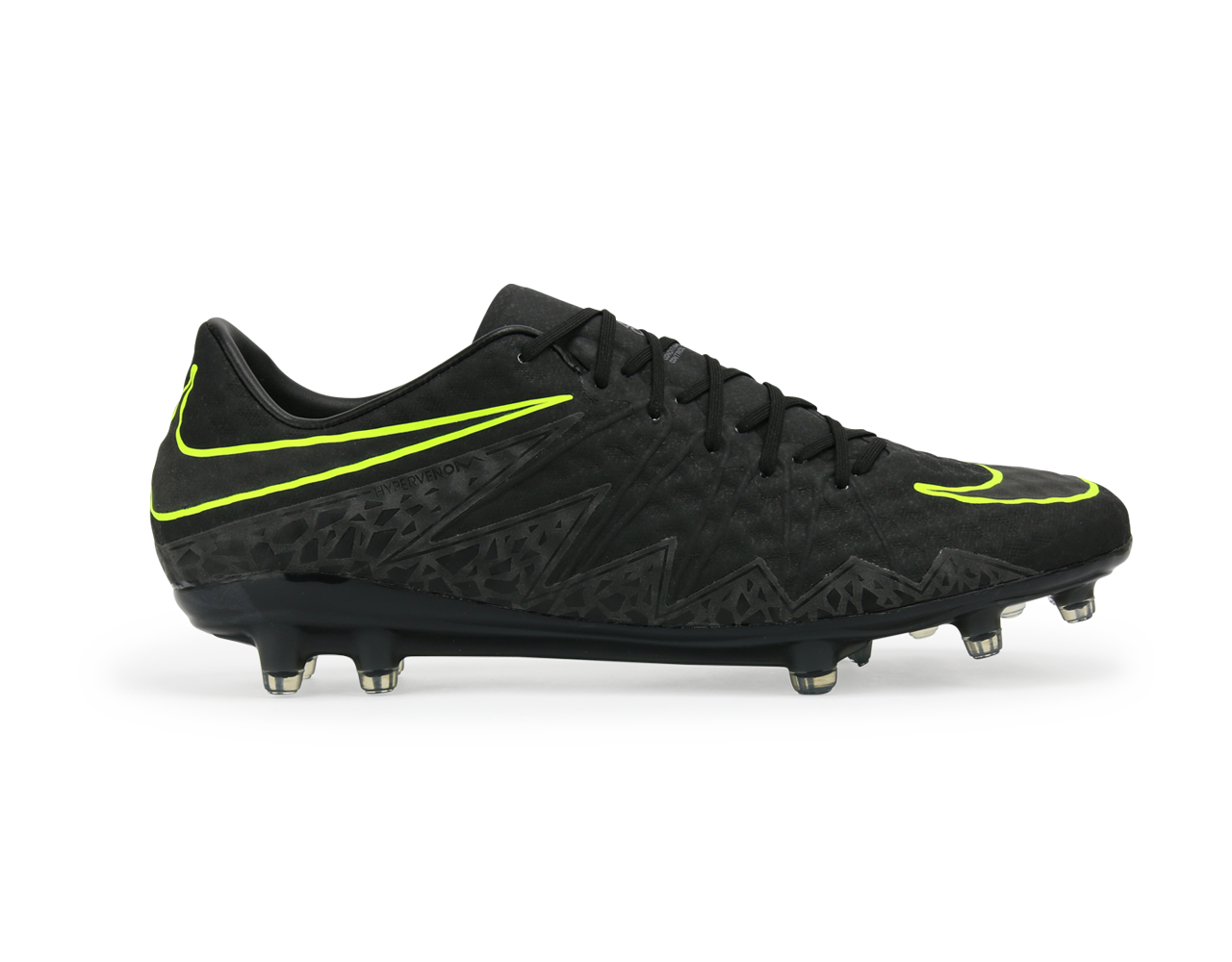 Nike Men's Hypervenom Phinish II FG Black/Black/Volt、mySite、noshort