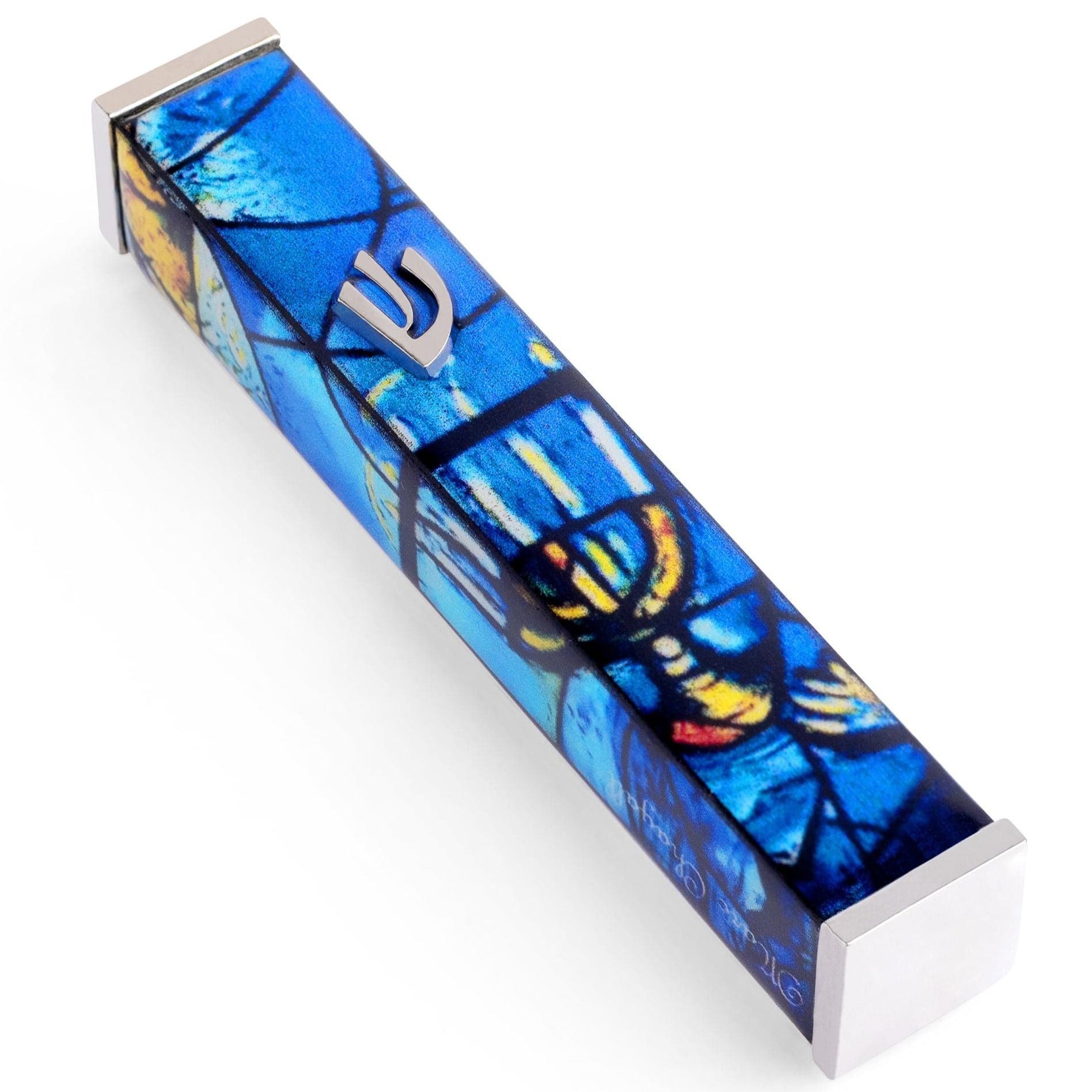 Blue and Silver Marc Chagall Mezuzah Case、mySite、topwebapps