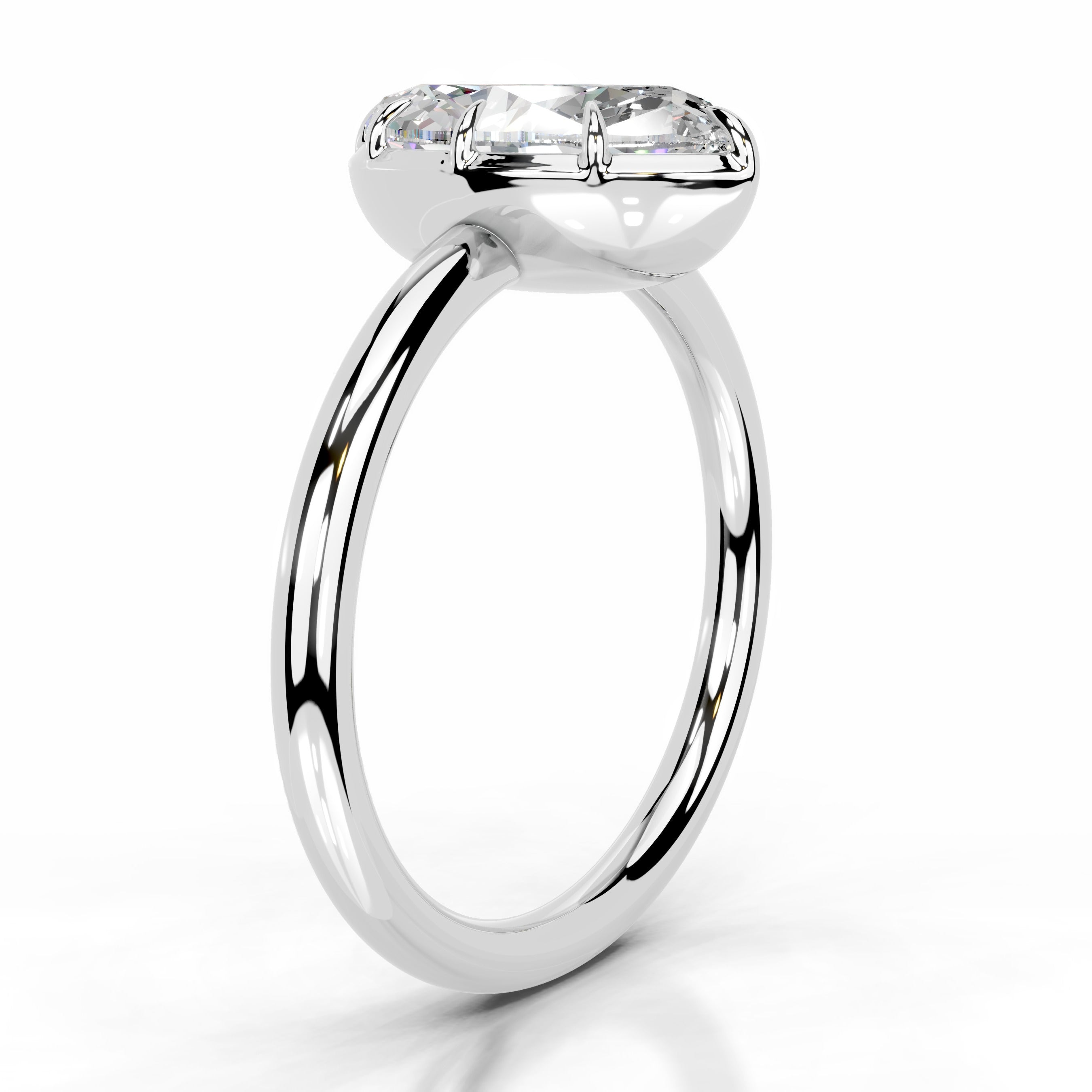 Narcisa Moissanite Ring - 14K White Gold、mySite、hinf8tx79