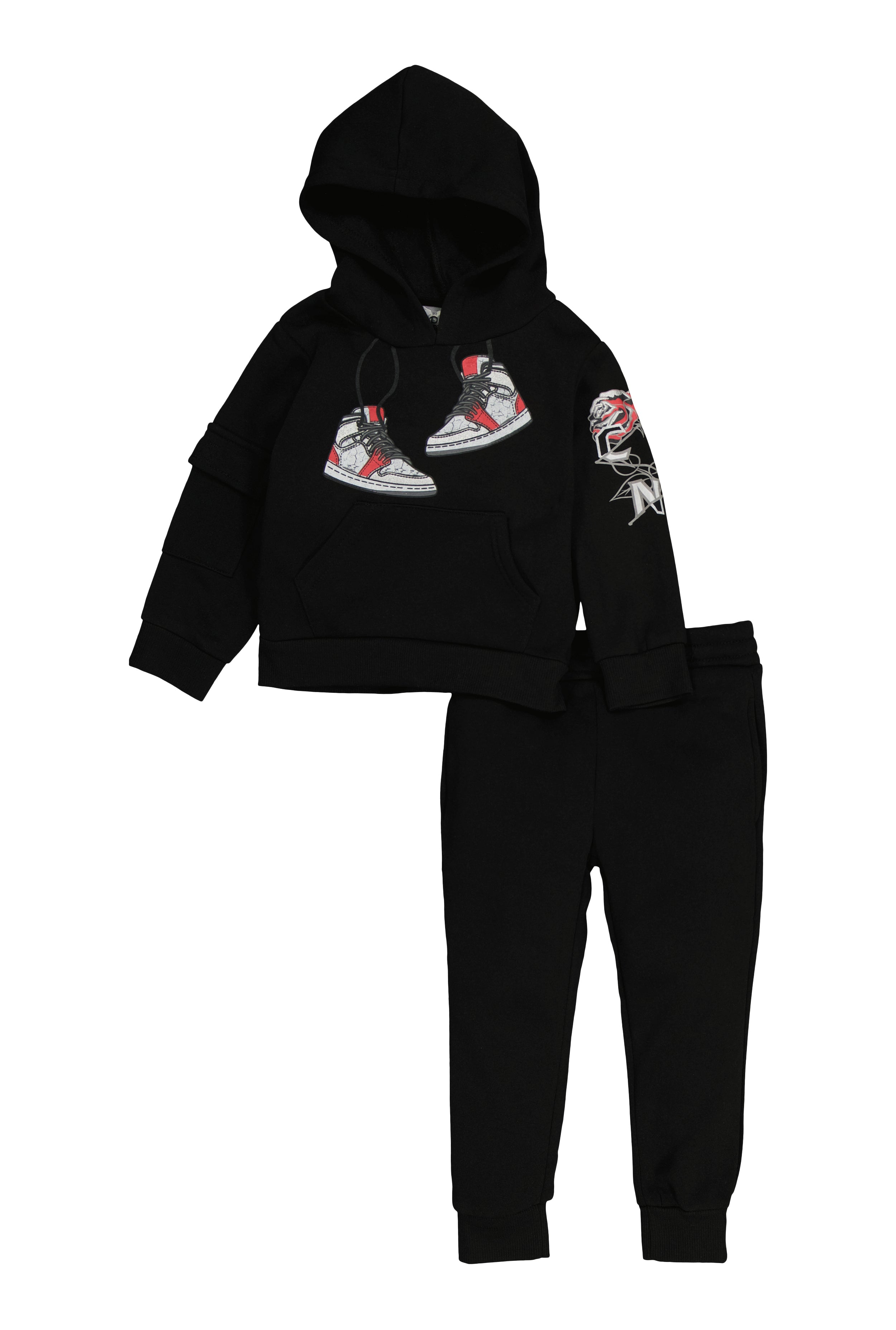 Toddler Boys Sneaker Graphic Hoodie and Joggers、mySite、camillekostekn
