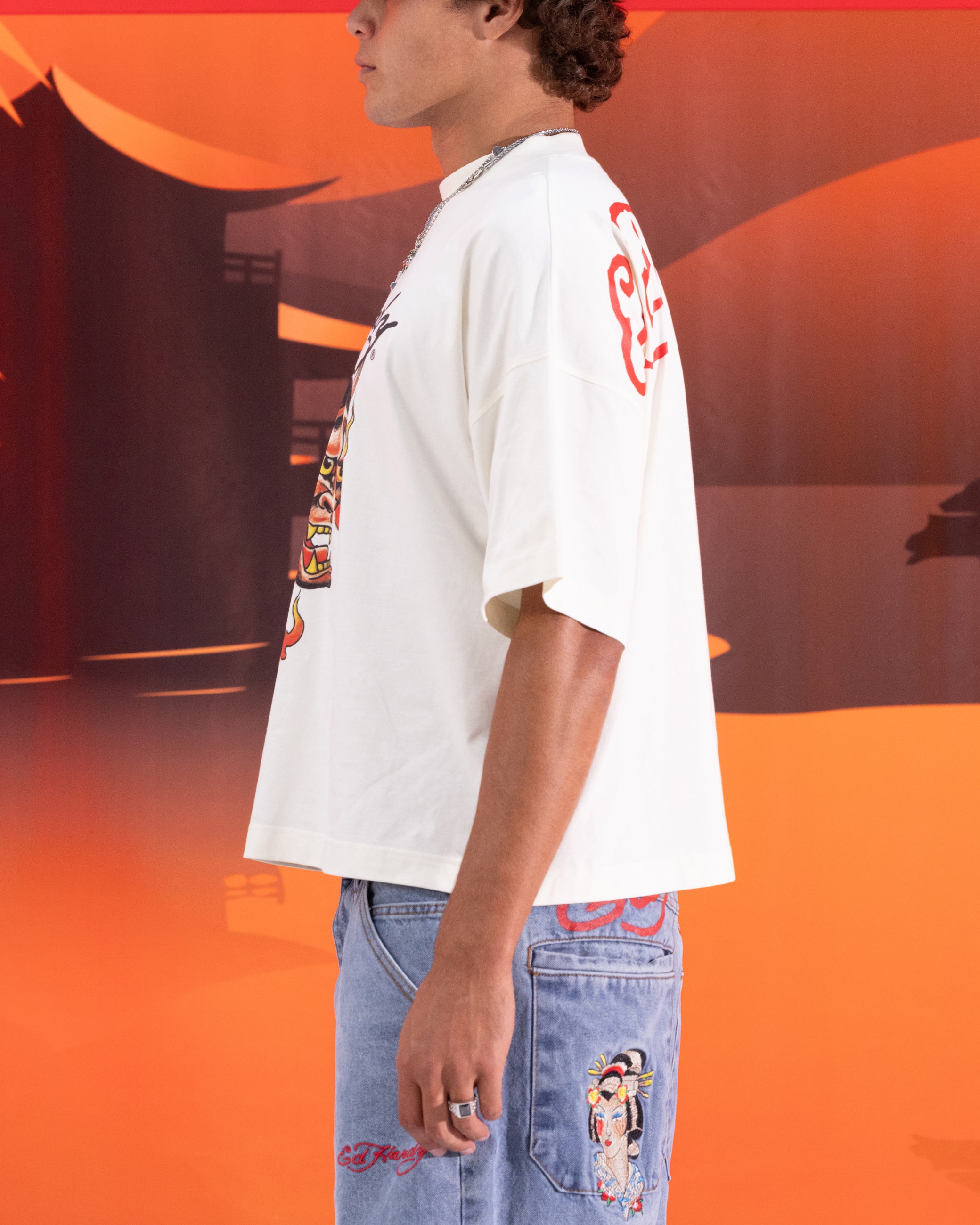 Ed Hardy Devil T-Shirt Off White、mySite、zt4zffjzw