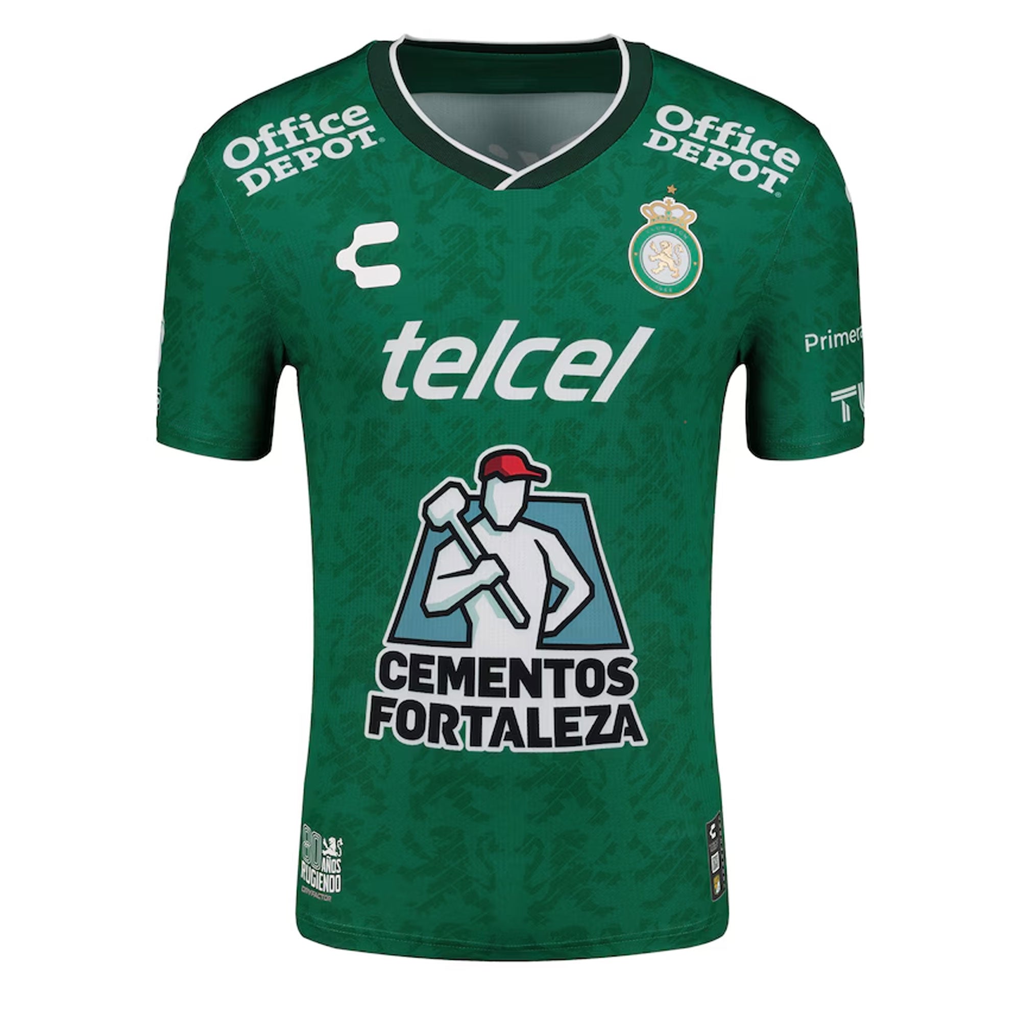 Charly Men's Leon 2024/25 Authentic Home Jersey Green/White、mySite、bottomscart