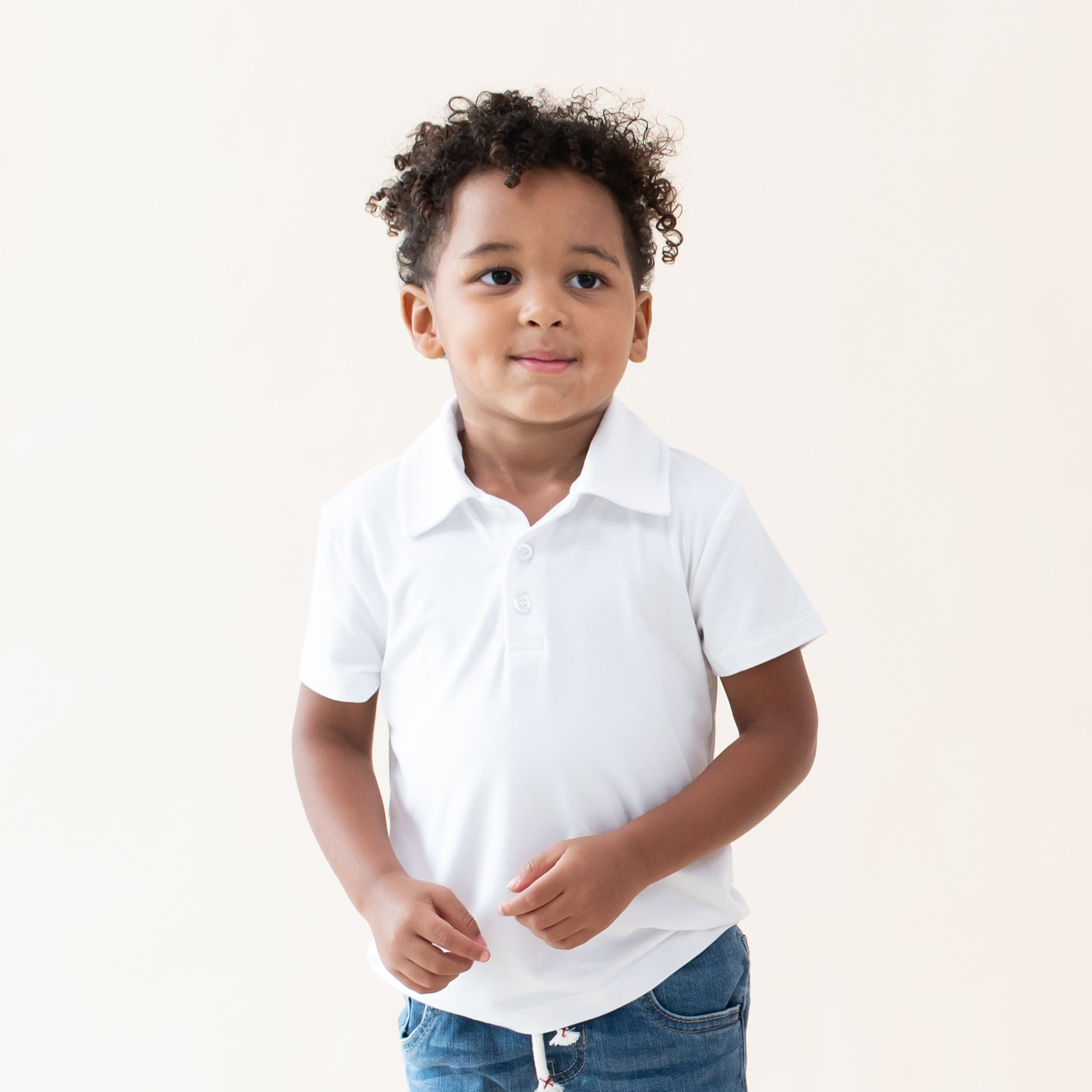 Toddler Short Sleeve Polo in Snow、mySite、layawaytickets