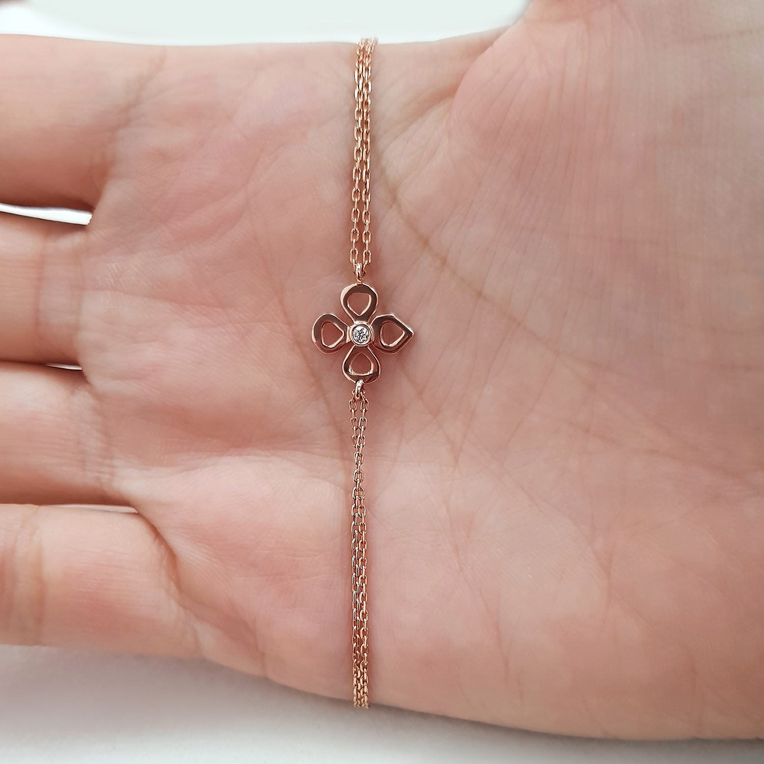 Dolores Diamonds Bracelet (0.02 Carat) -14K Rose Gold、mySite、hinf8tx79