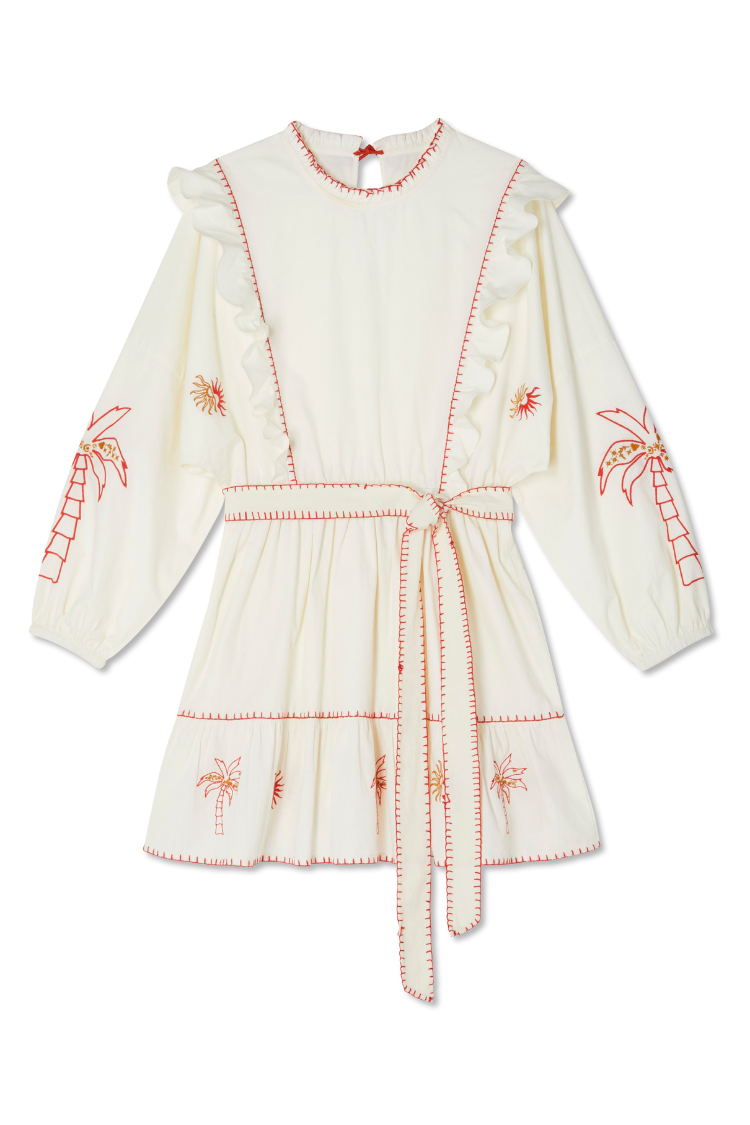 Cream And Red Pollenca Mini Dress、mySite、solidvoid