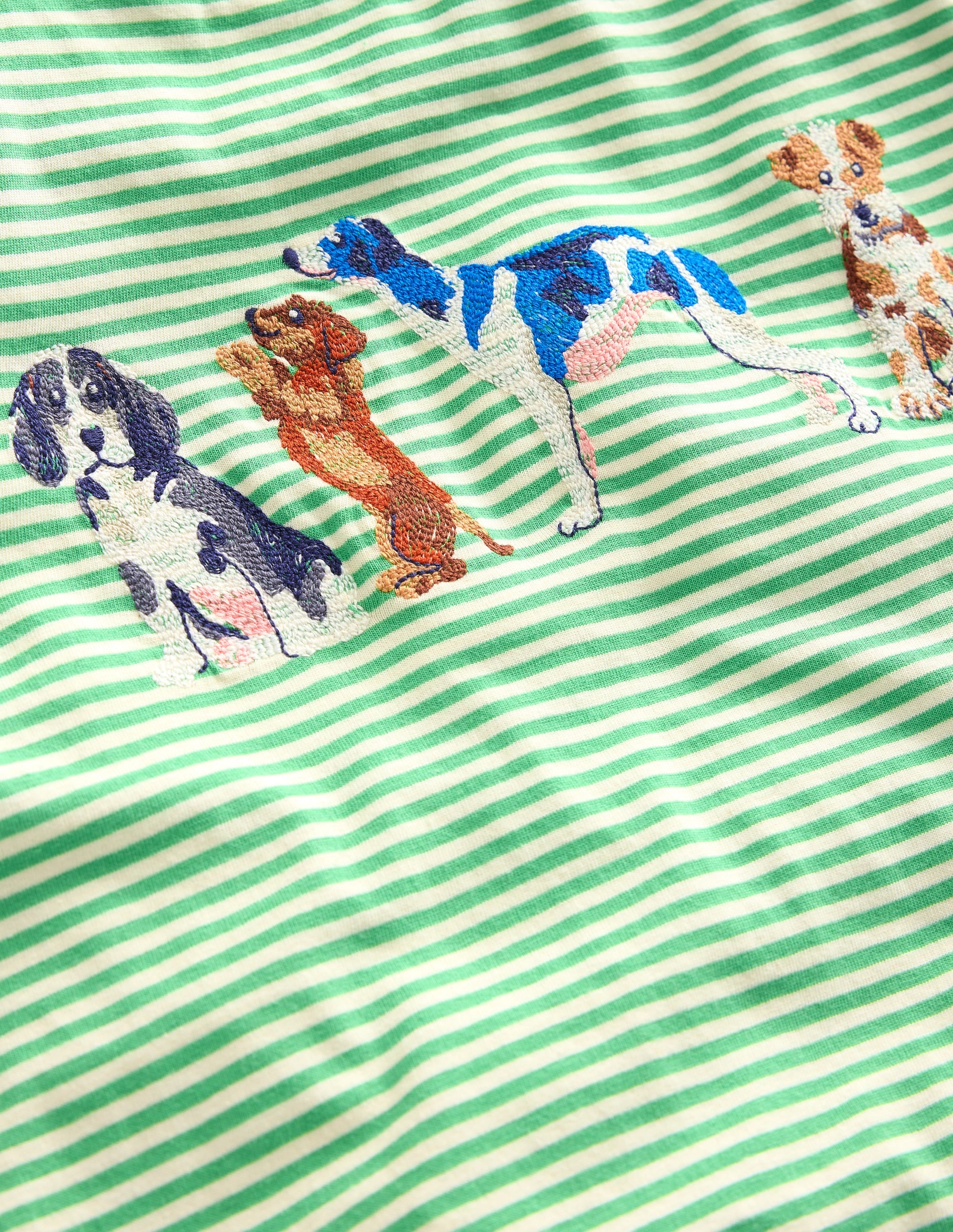  Superstitch Dogs T-shirt-Pistachio Green/ Ivory Stripe、mySite、ashleygrahame