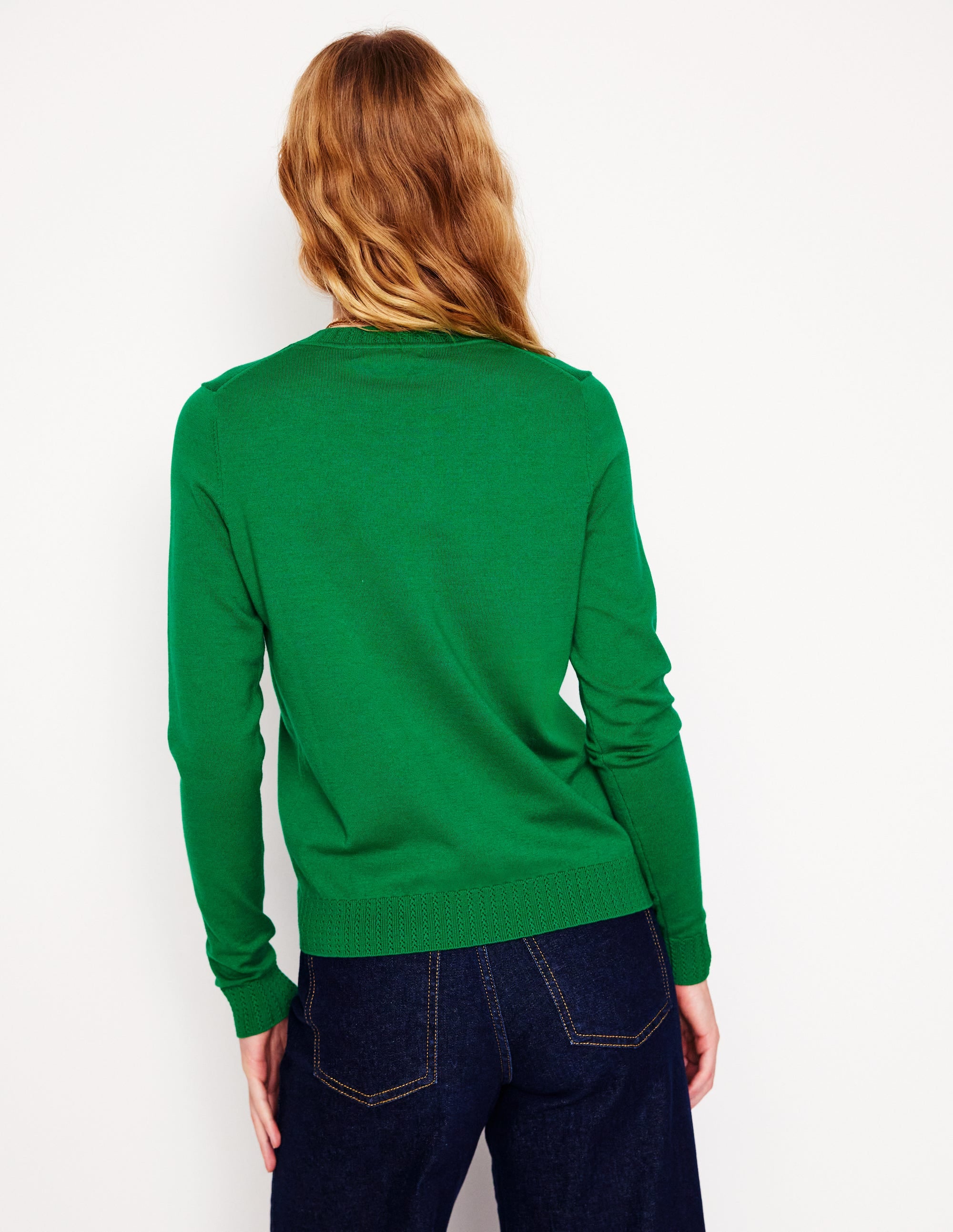  Emilia Cotton Crew Sweater-Rich Emerald、mySite、ashleygrahame
