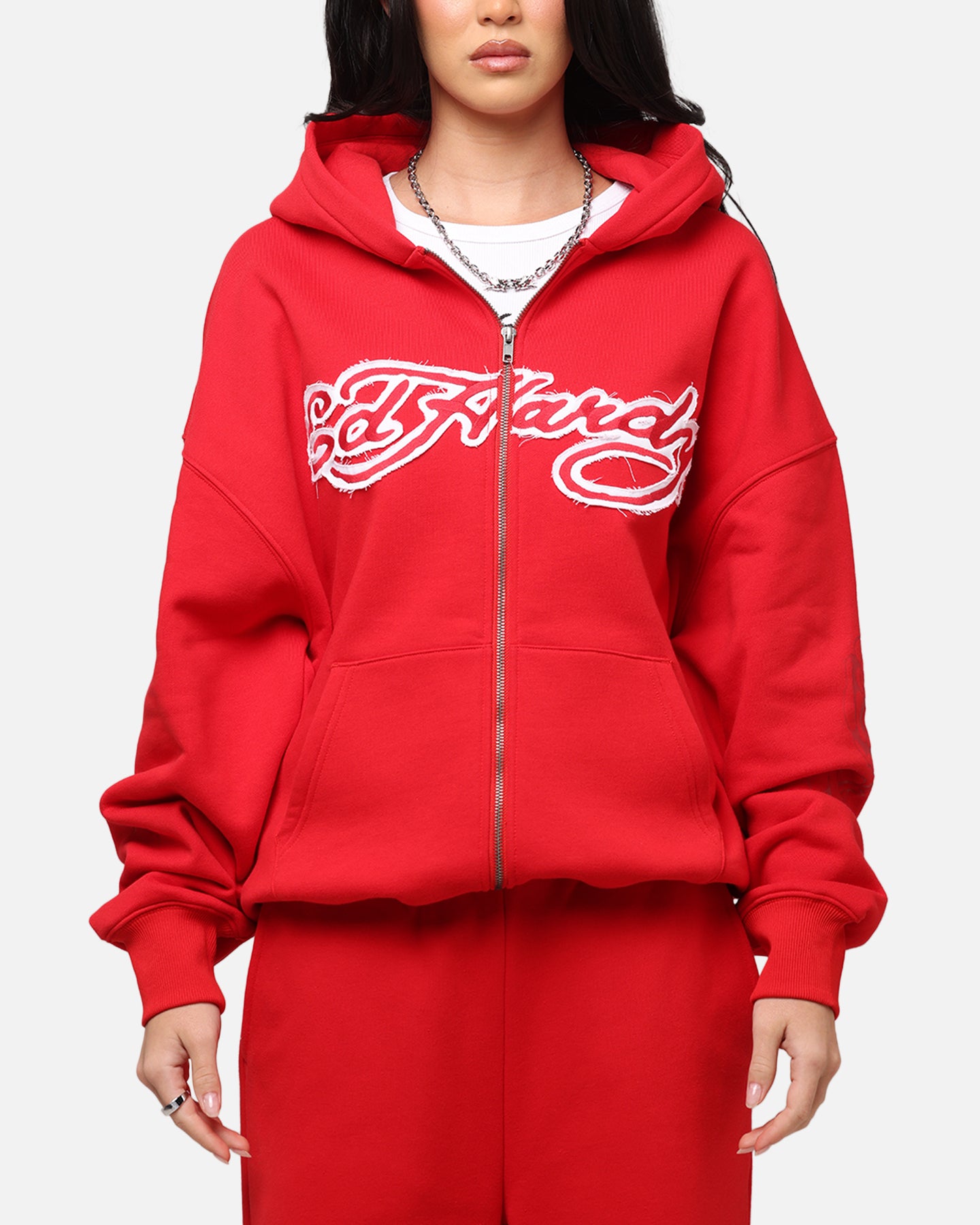 Ed Hardy Women's Rose Zip Hoodie Red、mySite、zt4zffjzw