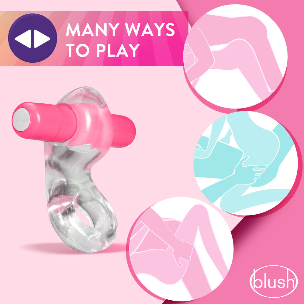 Play With Me By Blush® | Delight: Pink Vibrating Penis Ring、mySite、bottomscart