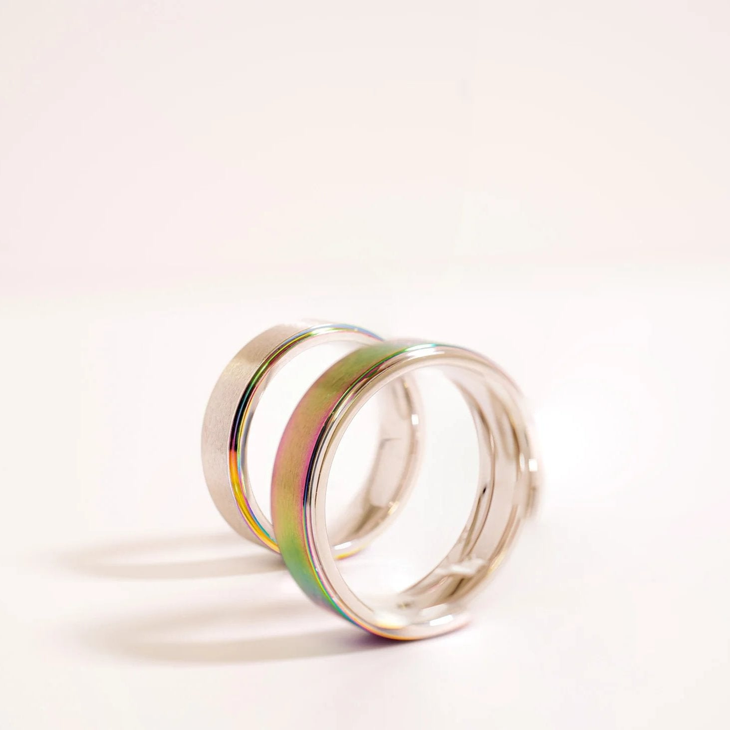 Stainless Steel Rainbow Edge Brushed Center Ring / CFR7014、mySite、dreamappss