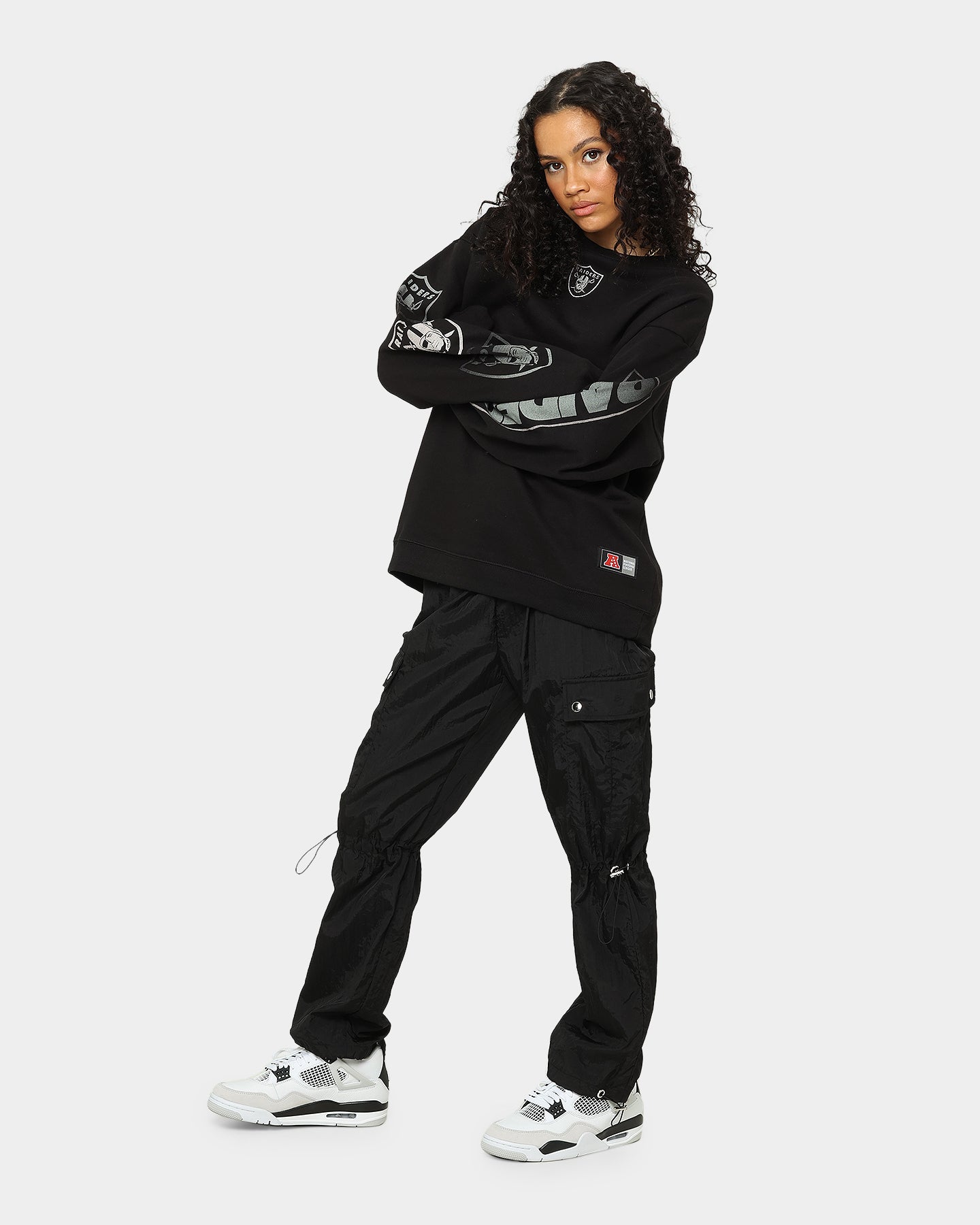 Majestic Athletic Las Vegas Raiders Graphic Fade Crewneck Faded Black、mySite、zt4zffjzw