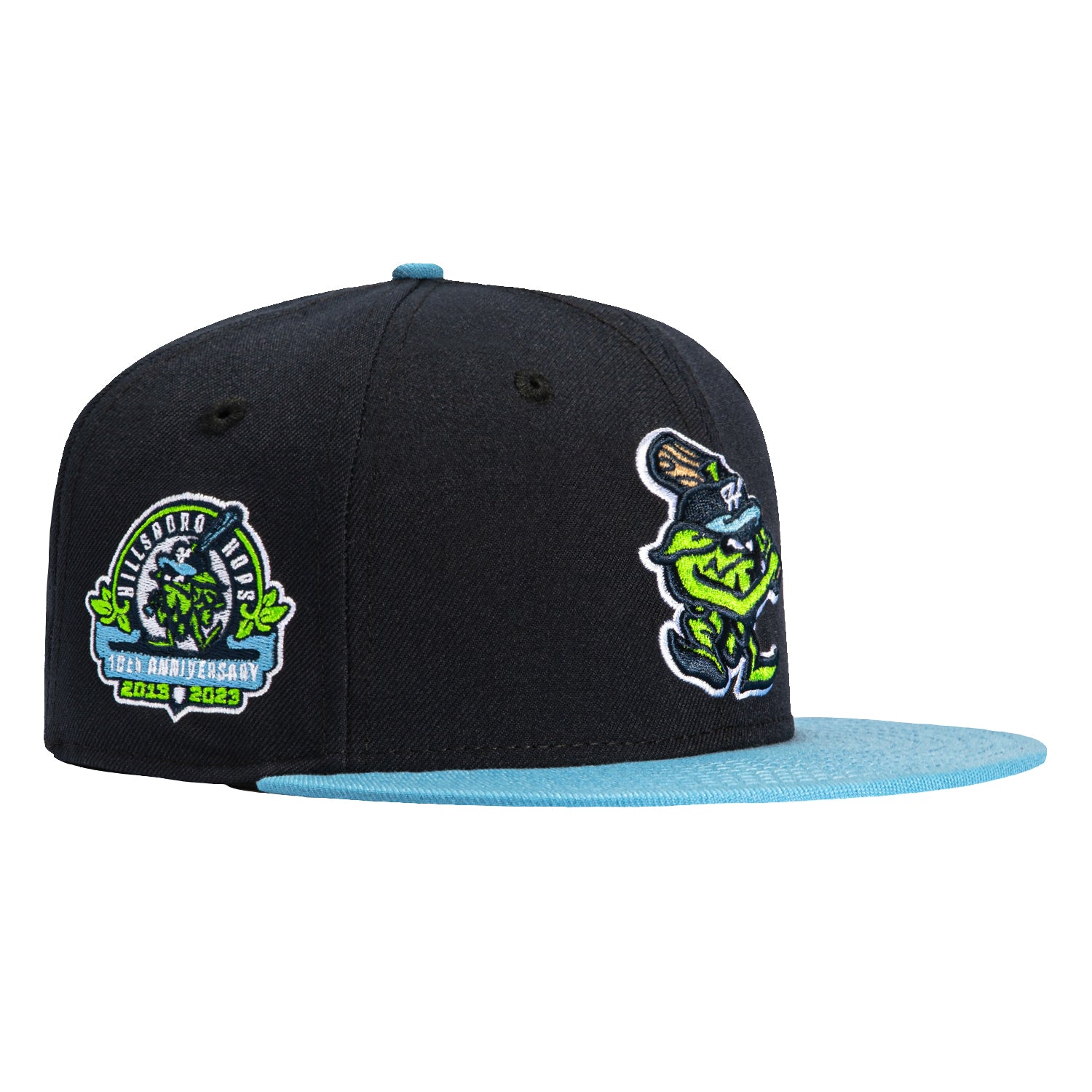 New Era 59Fifty Hillsboro Hops 10th Anniversary Patch BP Hat - Navy, Light Blue、mySite、vikingsvslions
