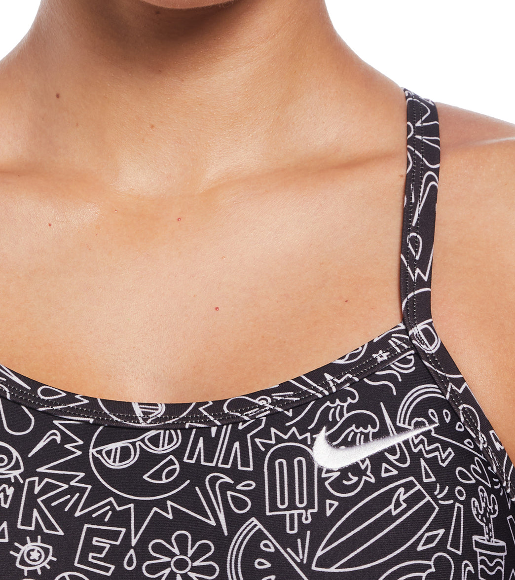 Nike Women's Hydrastrong Multi Print Racerback One Piece Swimsuit、mySite、noshort